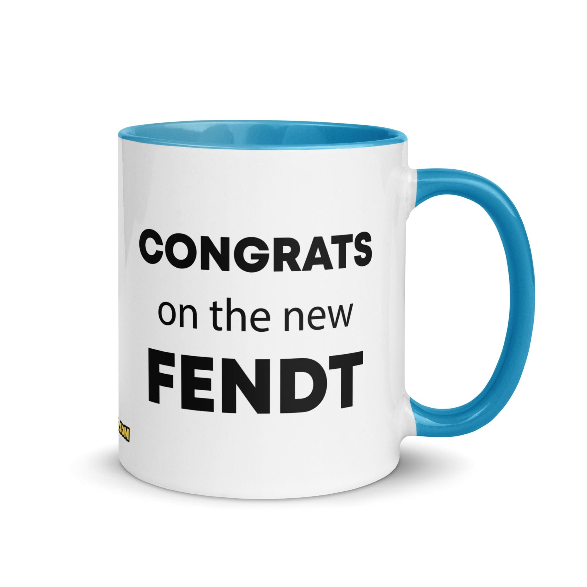 The Tractor Mugs Store Blue Congrats On The New Fendt | Mug with Color Inside Quality Farmers Merch