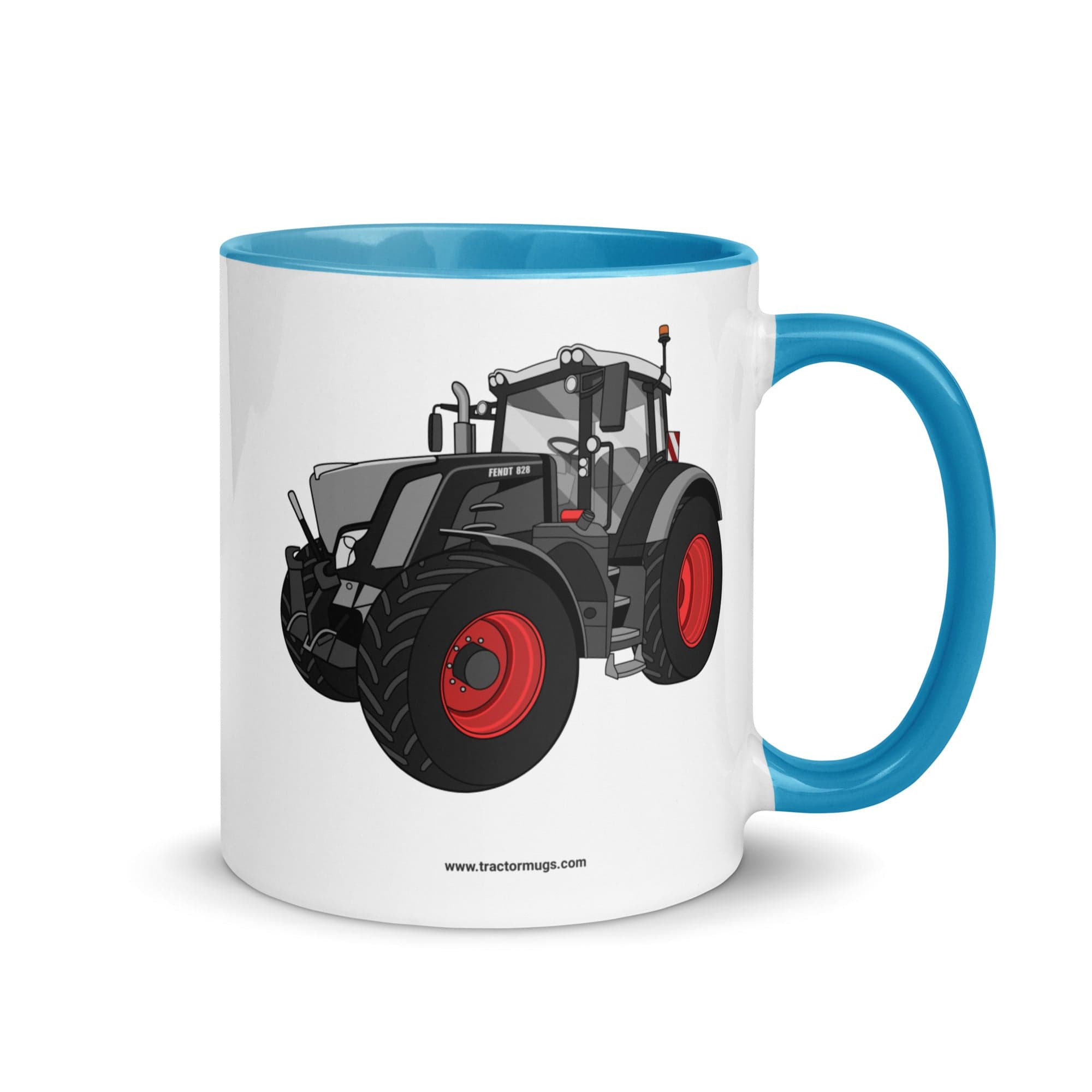 The Tractor Mugs Store Blue Fendt 828 Profi Black Beauty | Mug with Color Inside Quality Farmers Merch