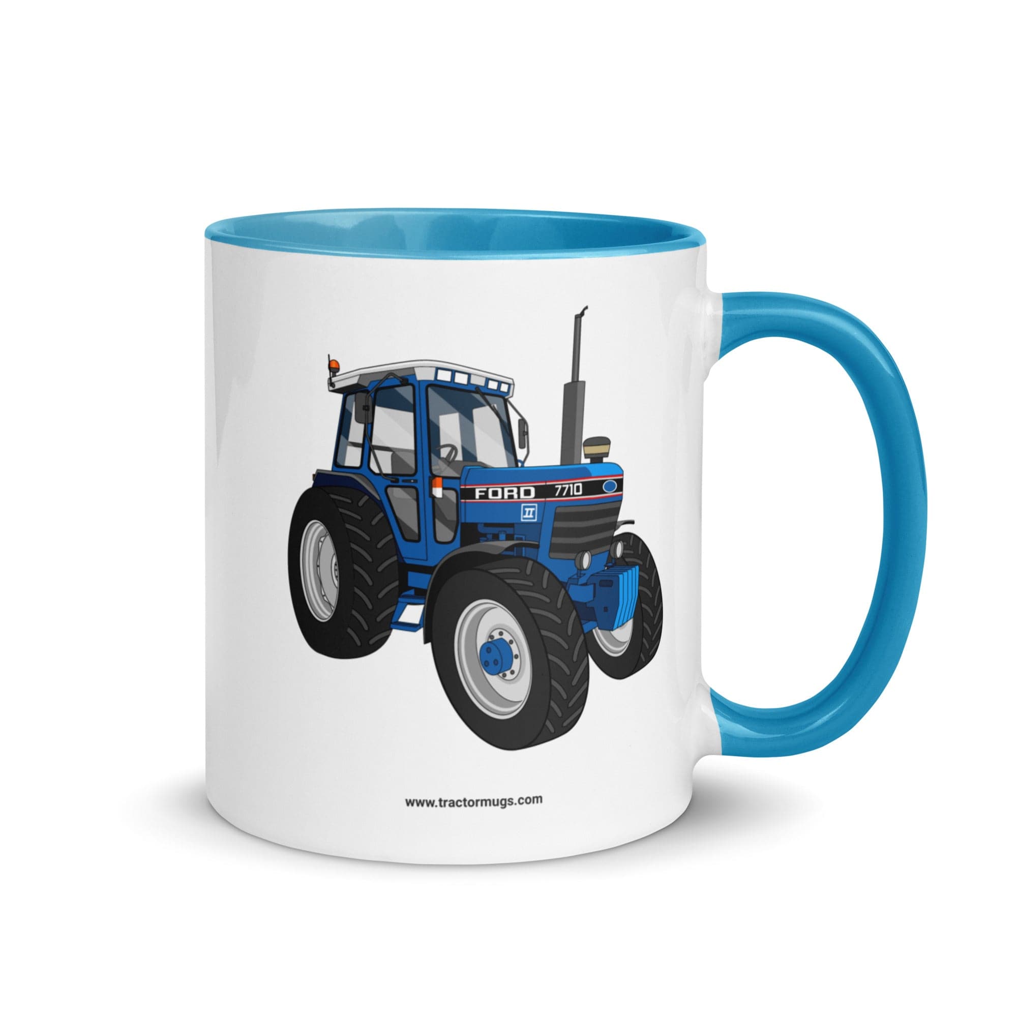 The Tractor Mugs Store Blue Ford 7710 | Mug with Color Inside Quality Farmers Merch