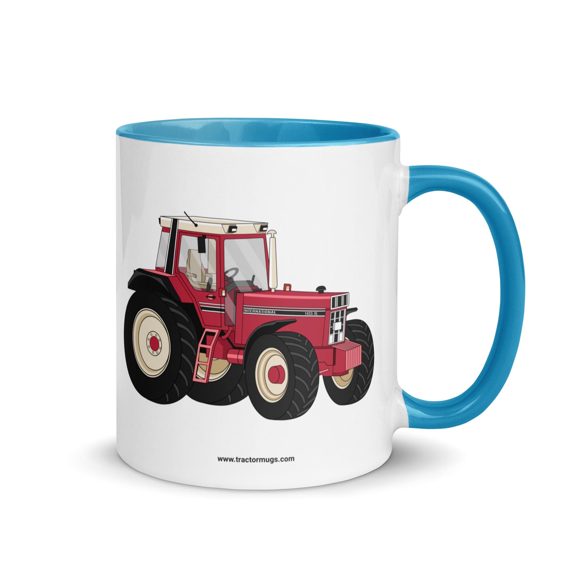 The Tractor Mugs Store Blue IHC 1455 XL | Mug with Color Inside Quality Farmers Merch