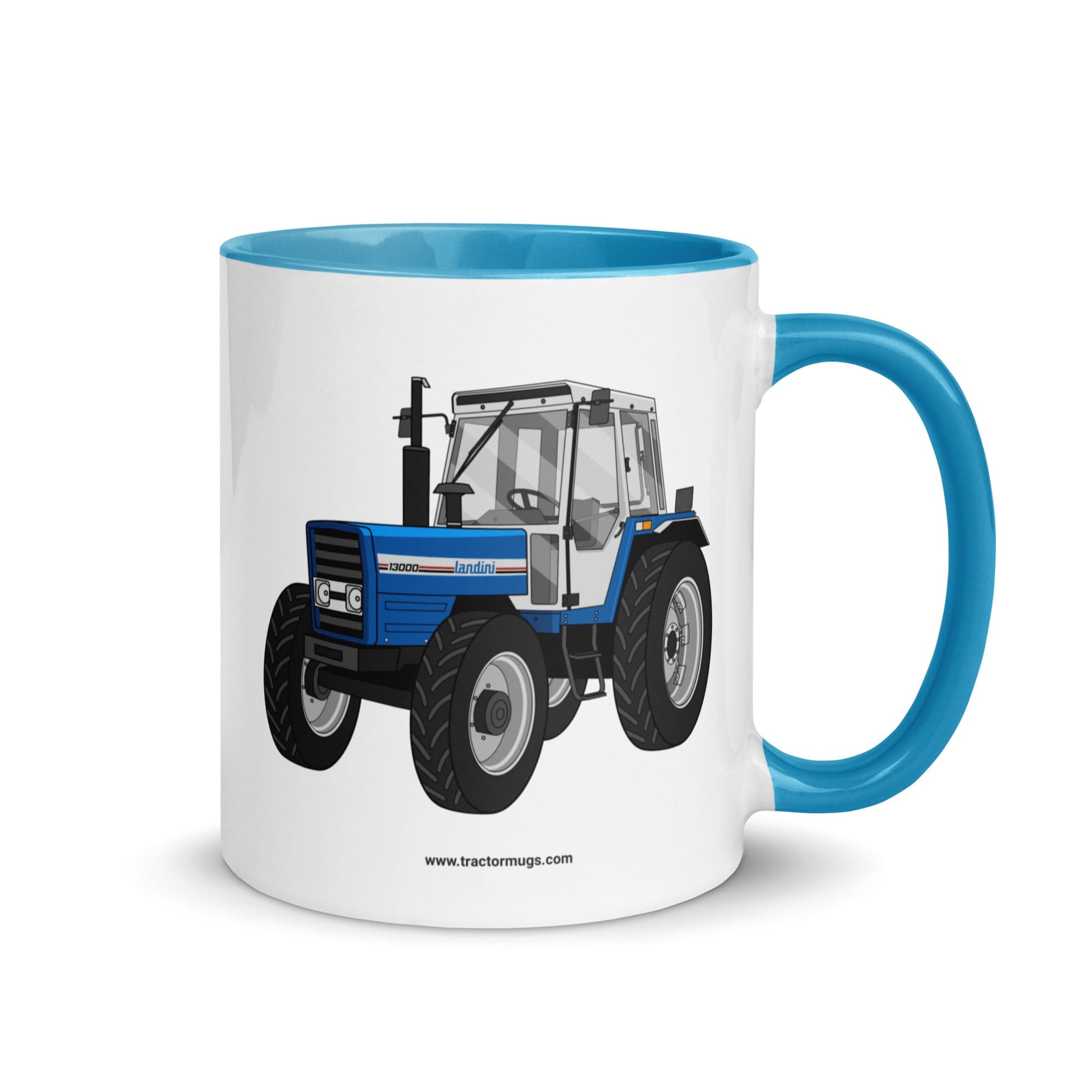 The Tractor Mugs Store Blue Landini 13000 | Mug with Color Inside Quality Farmers Merch