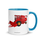 The Tractor Mugs Store Blue Massey 760 Combine Harvester | Mug with Color Inside Quality Farmers Merch