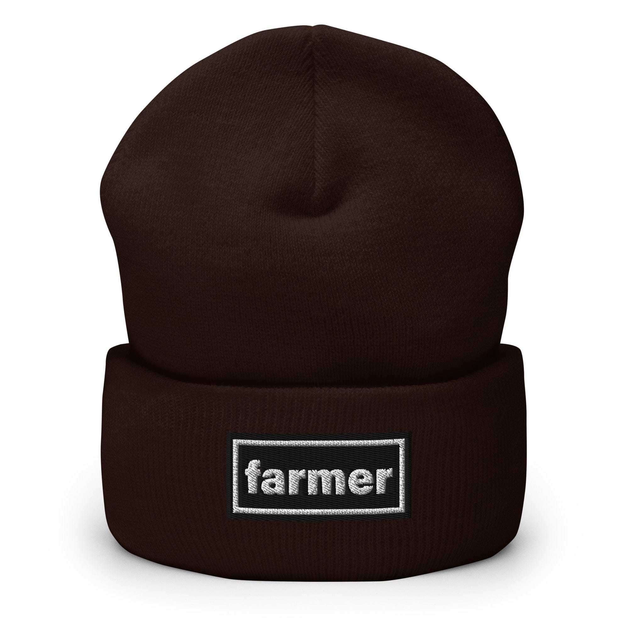 The Tractor Mugs Store Brown OASIS Style 'Farmer' | Cuffed Beanie Quality Farmers Merch