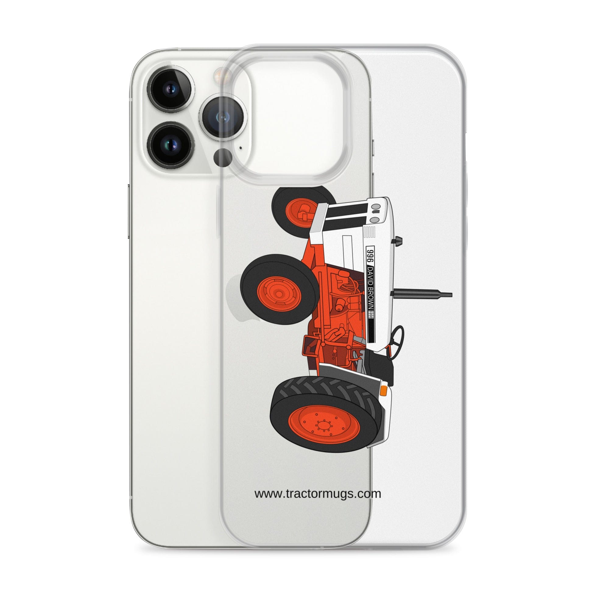 The Tractor Mugs Store Case David Brown 996 (1974) | Clear Case for iPhone® Quality Farmers Merch