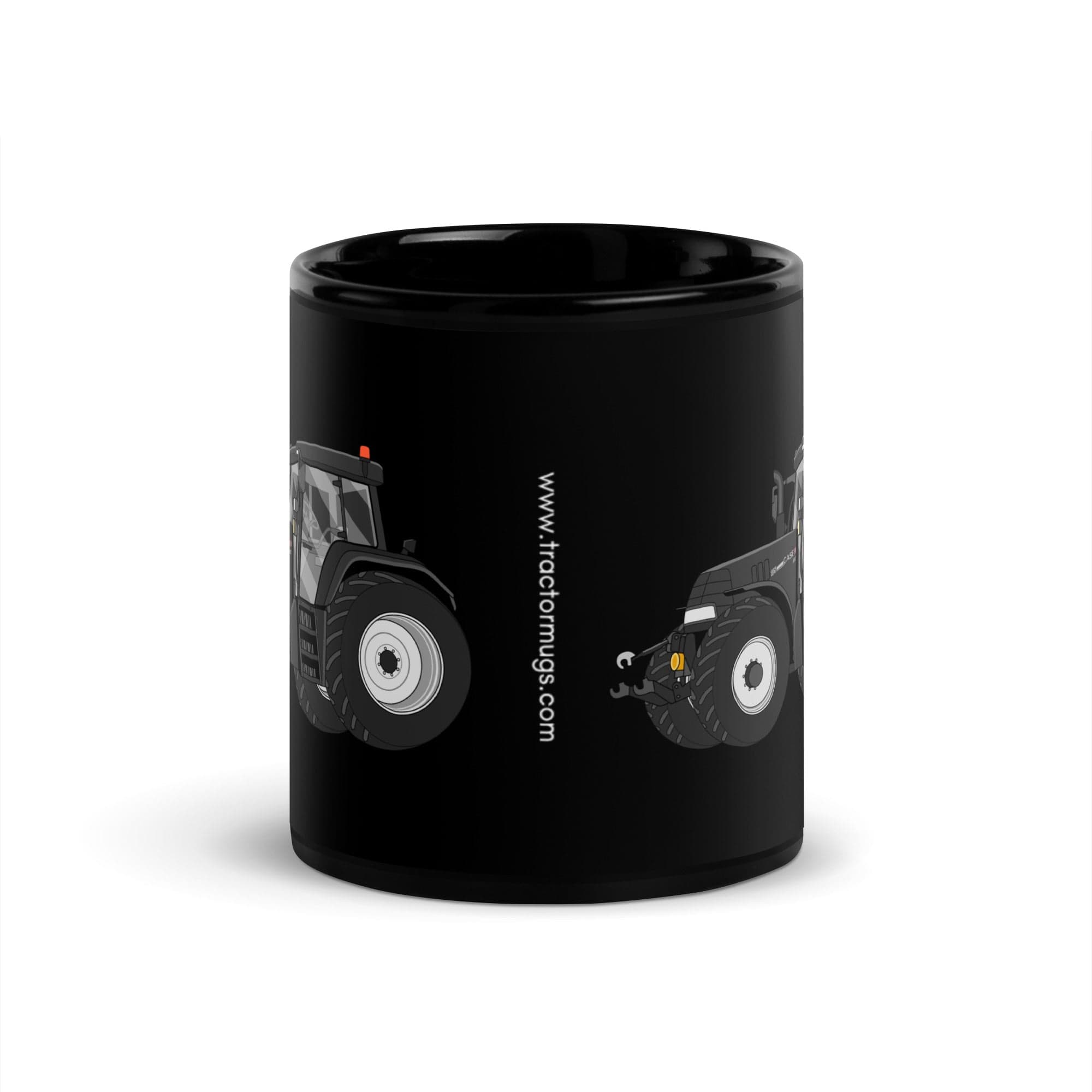 The Tractor Mugs Store Case IH 195 CVX Black | Black Glossy Mug Quality Farmers Merch
