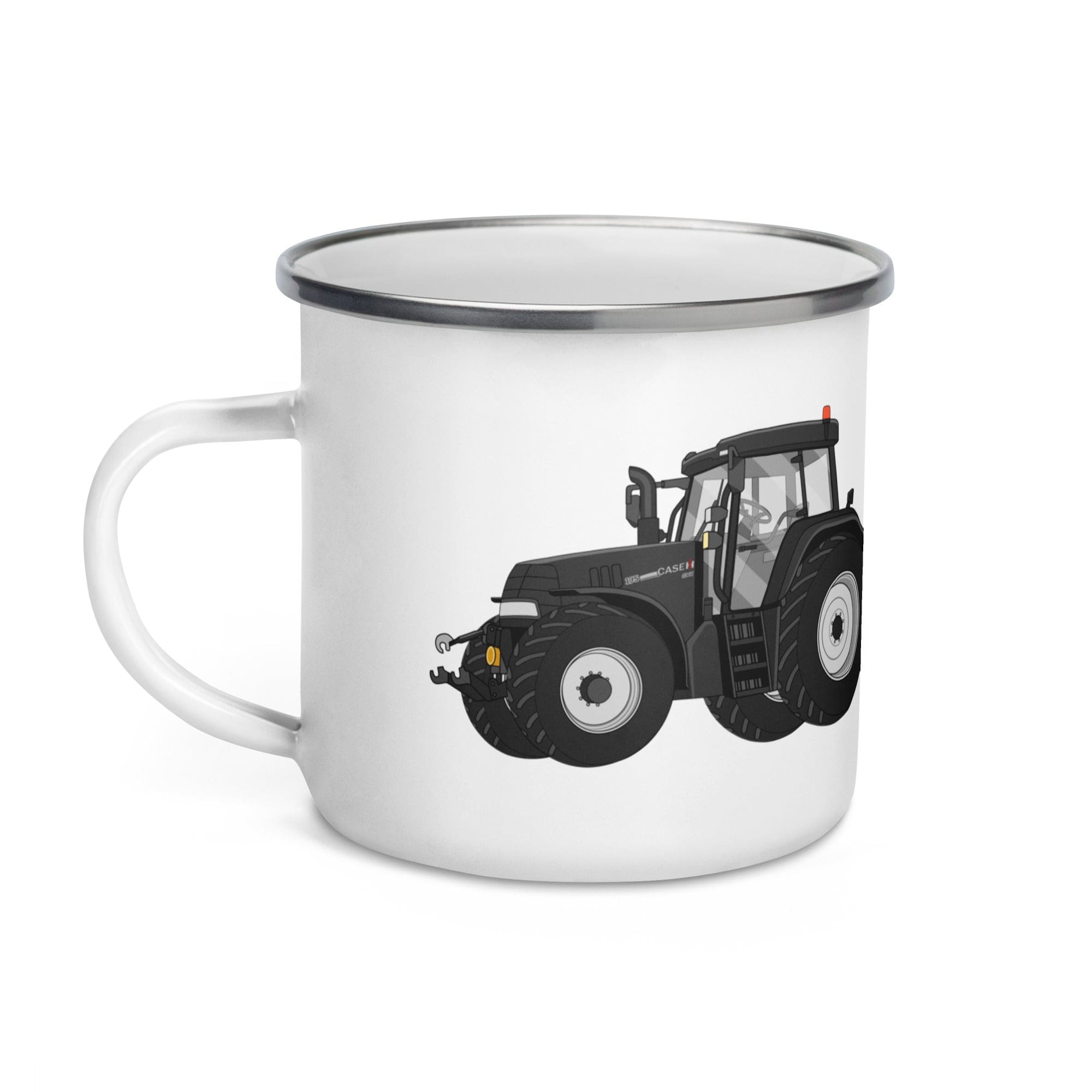The Tractor Mugs Store Case IH 195 CVX Black | Enamel Mug Quality Farmers Merch