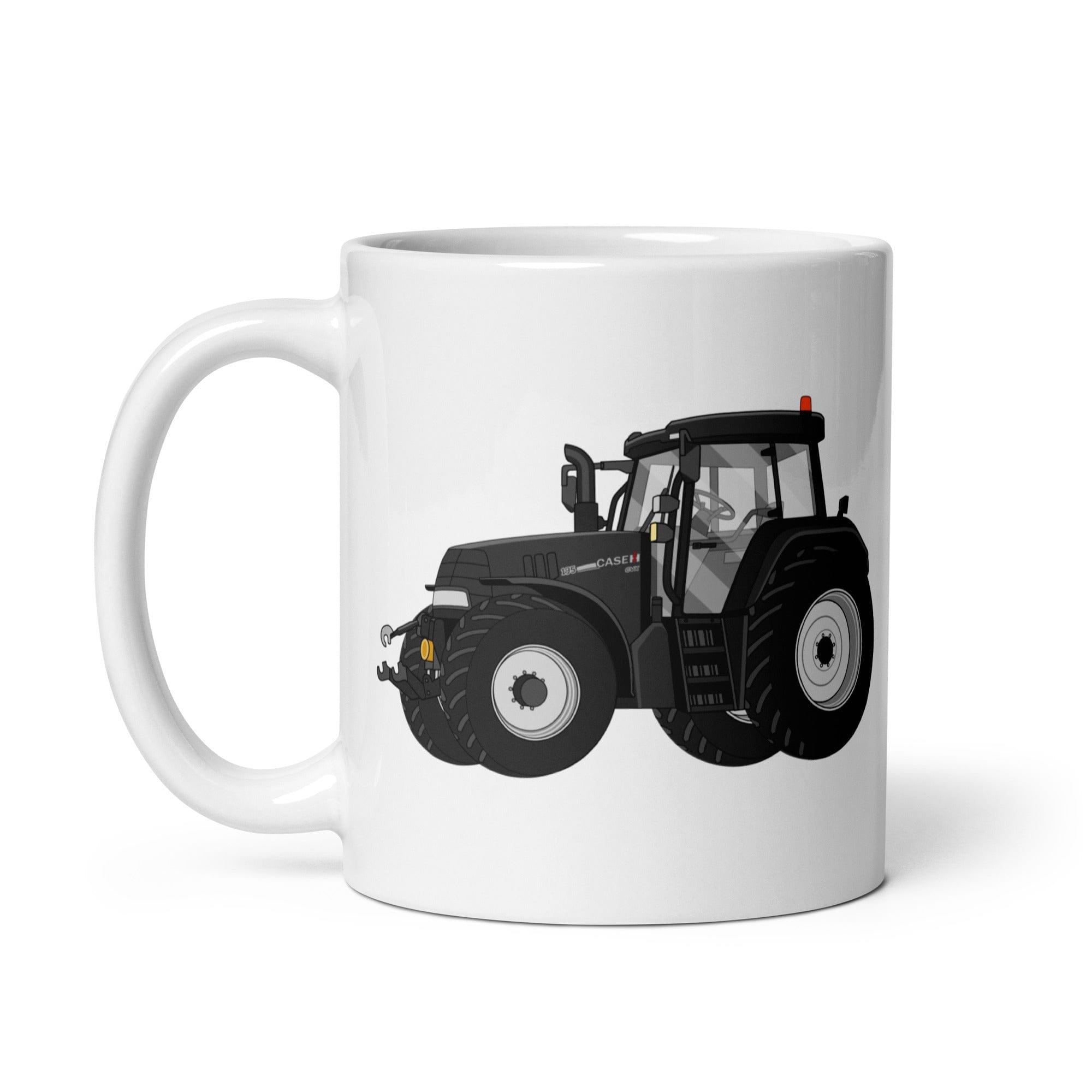 The Tractor Mugs Store Case IH 195 CVX Black | White glossy mug Quality Farmers Merch