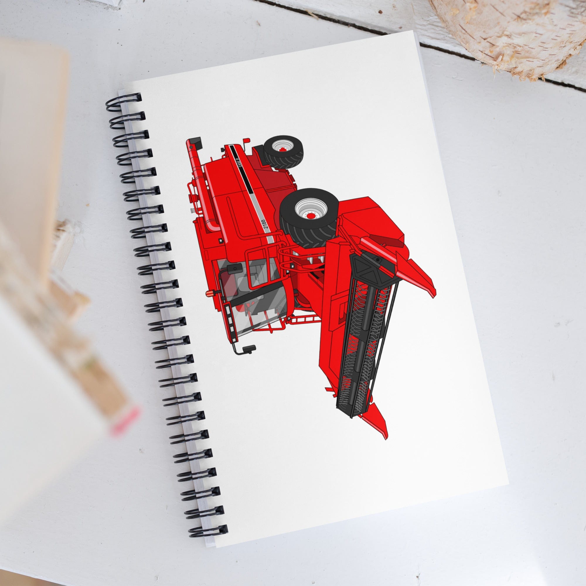 The Tractor Mugs Store Case IH Axial Flow 2188 Harvester | Spiral notebook Quality Farmers Merch