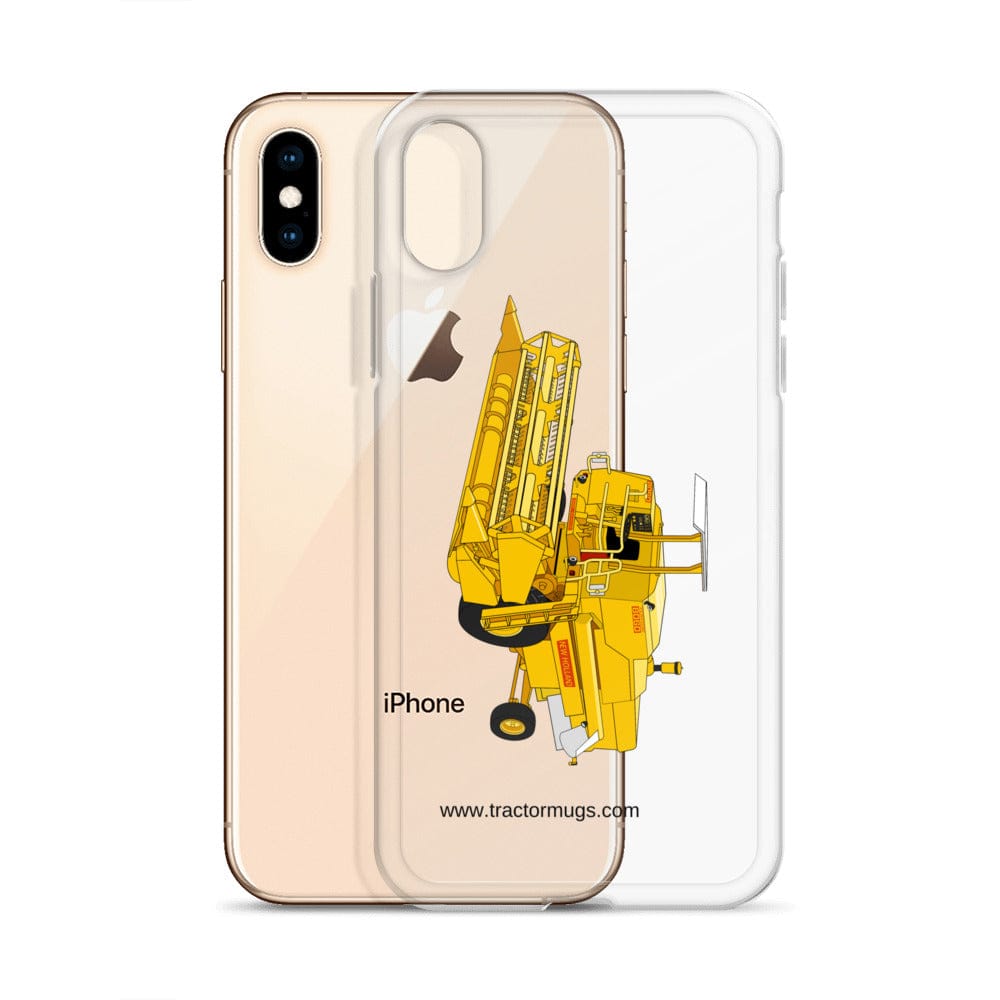The Tractor Mugs Store Clayson 8060 Combine Harvester | Clear Case for iPhone® Quality Farmers Merch