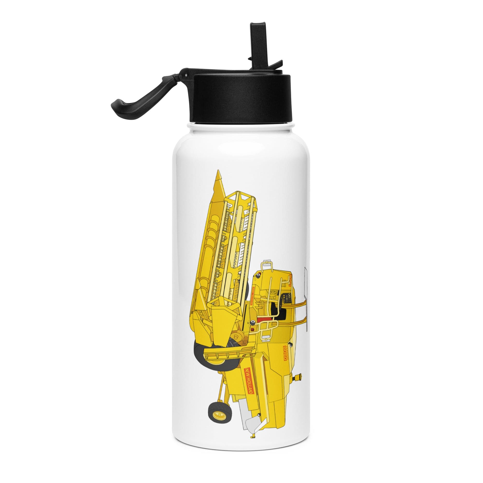 The Tractor Mugs Store Clayson 8060 Combine Harvester | Stainless Steel Water Bottle Quality Farmers Merch