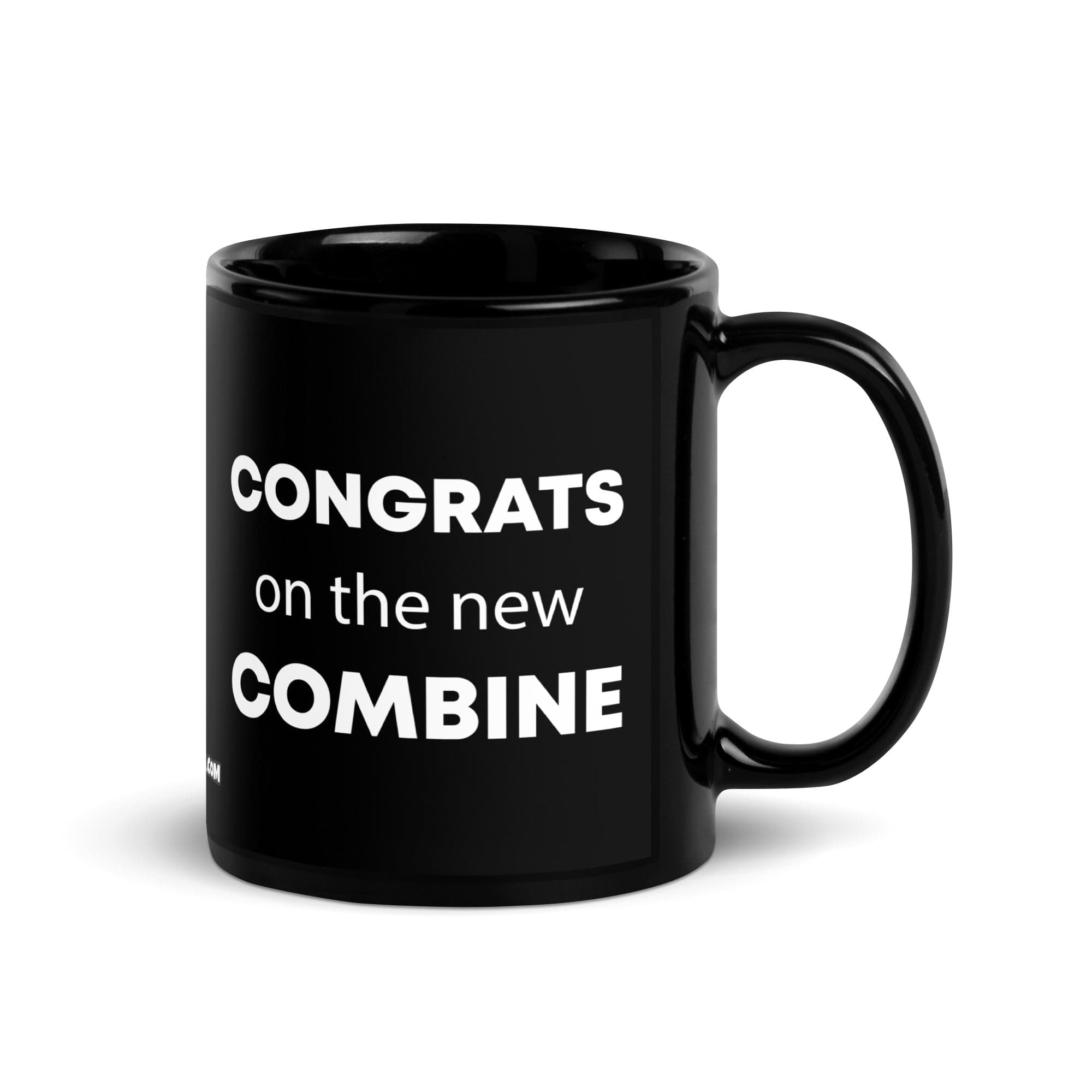 The Tractor Mugs Store Congrats On The New Combine | Black Glossy Mug Quality Farmers Merch