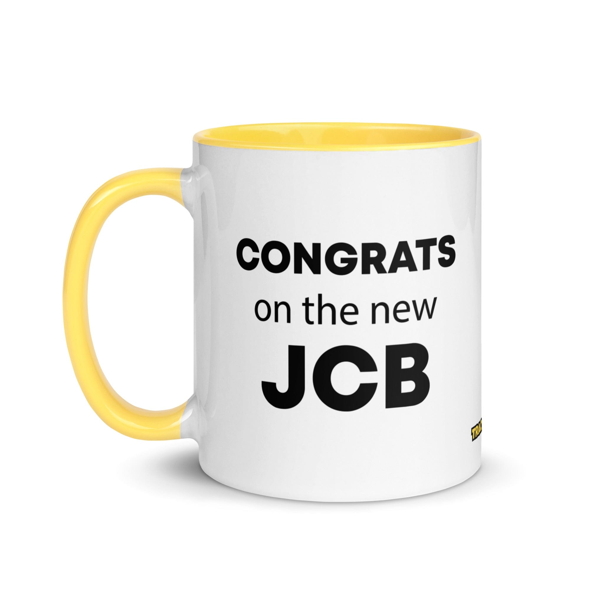 The Tractor Mugs Store Congrats On The New JCB Mug with Color Inside Quality Farmers Merch