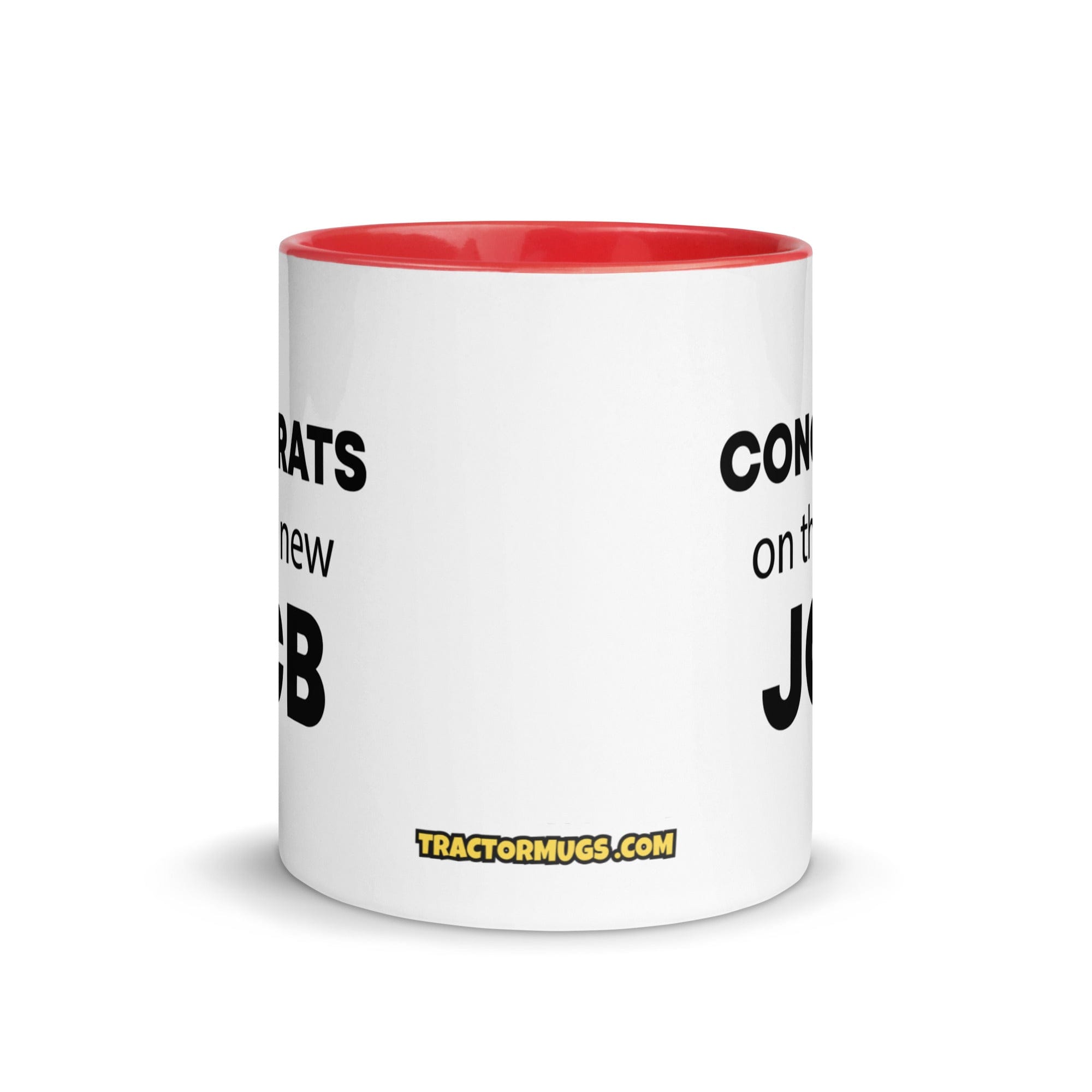 The Tractor Mugs Store Congrats On The New JCB Mug with Color Inside Quality Farmers Merch