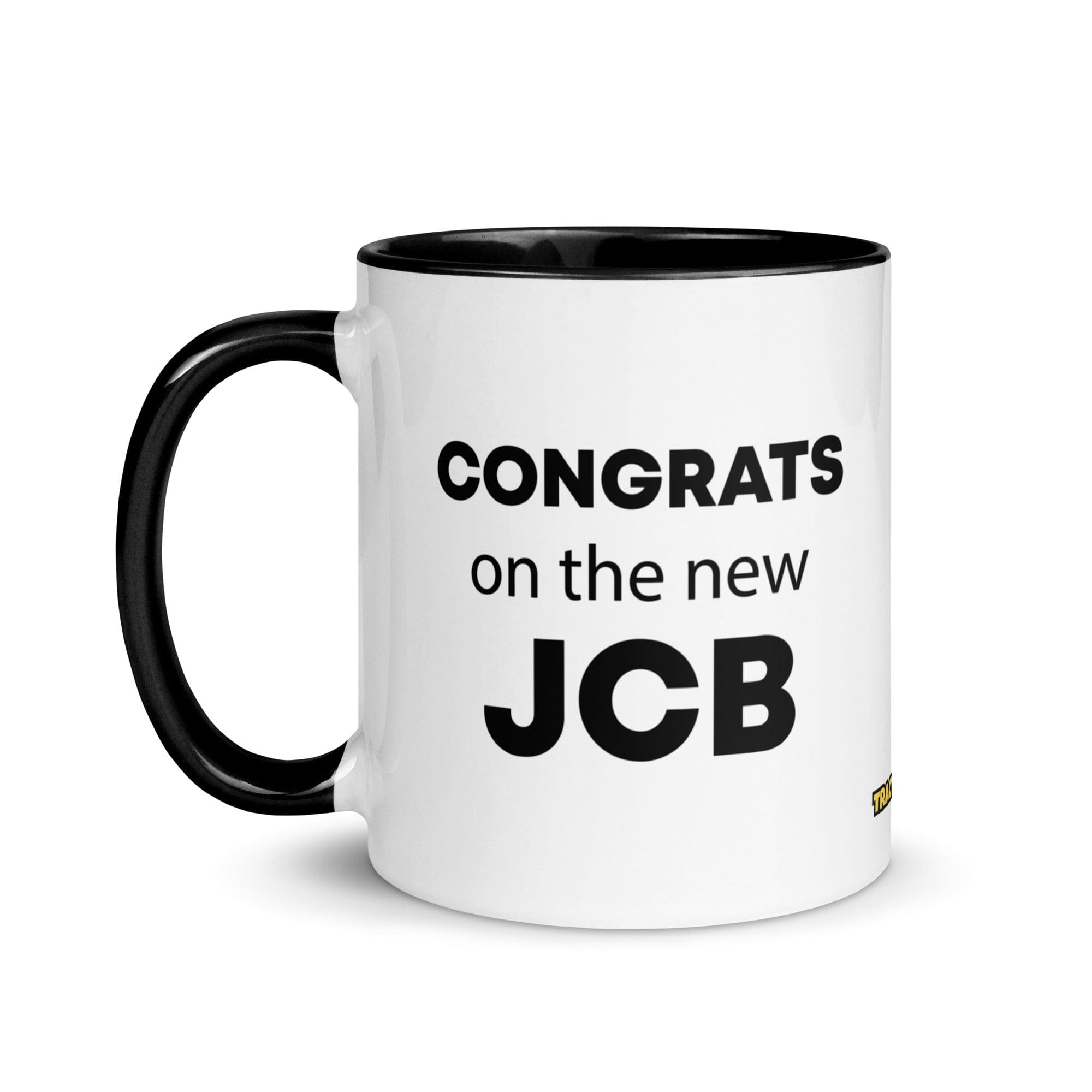The Tractor Mugs Store Congrats On The New JCB Mug with Color Inside Quality Farmers Merch