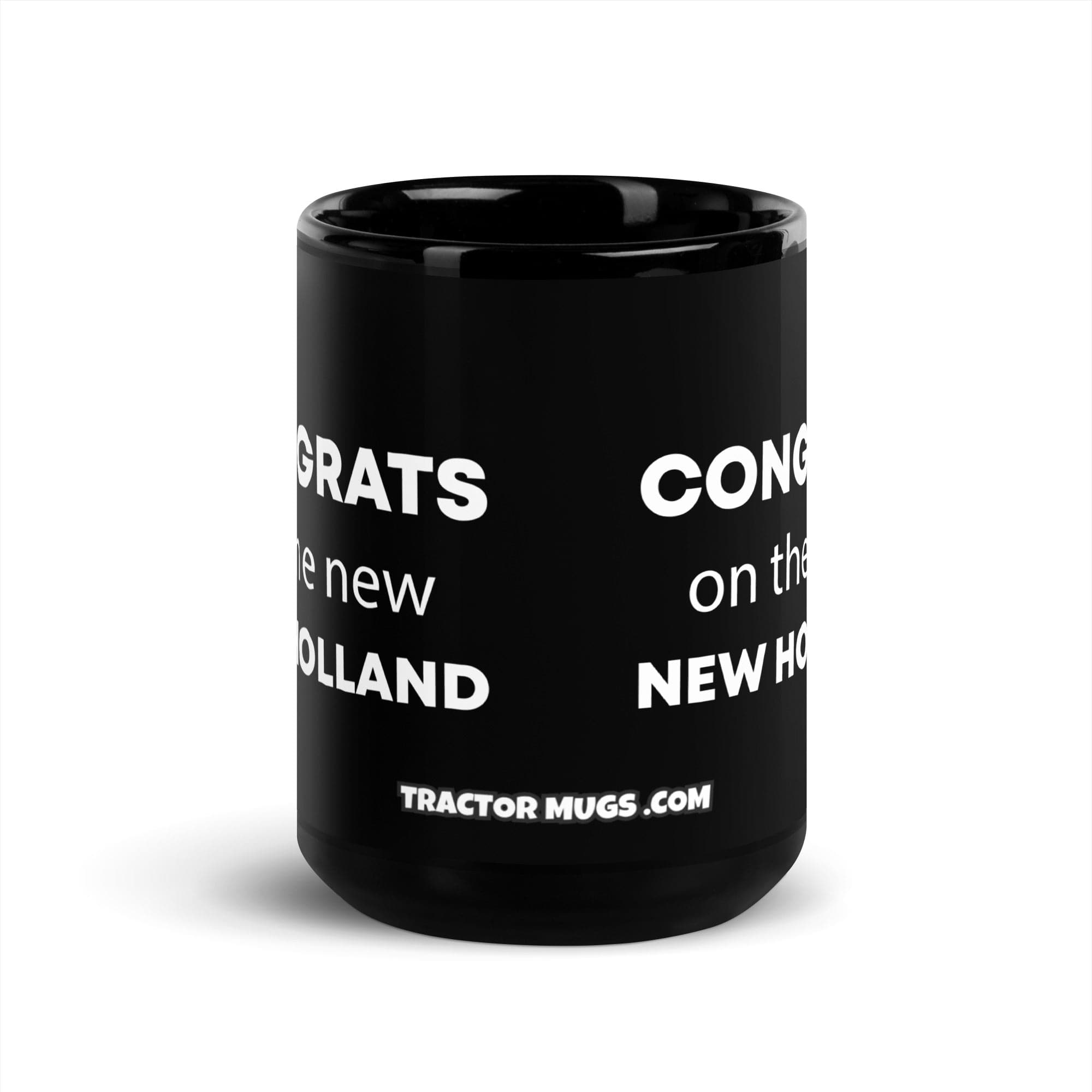 The Tractor Mugs Store Congrats On The New New Holland | Black Glossy Mug Quality Farmers Merch