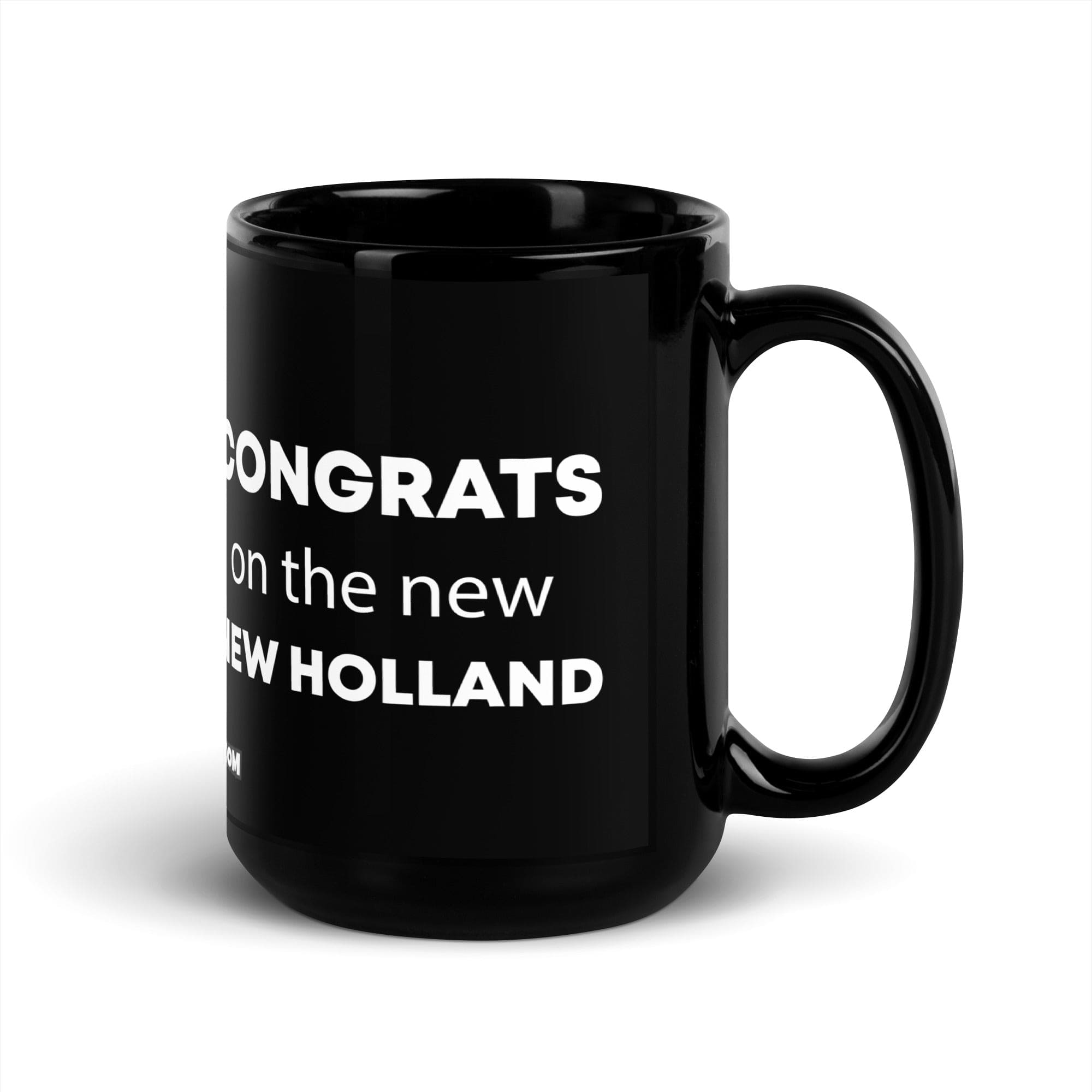 The Tractor Mugs Store Congrats On The New New Holland | Black Glossy Mug Quality Farmers Merch