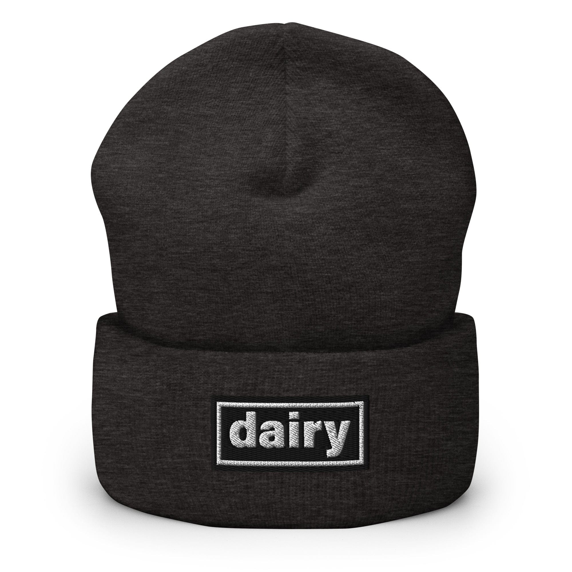 The Tractor Mugs Store Dark Grey OASIS Style 'Dairy' | Cuffed Beanie Quality Farmers Merch