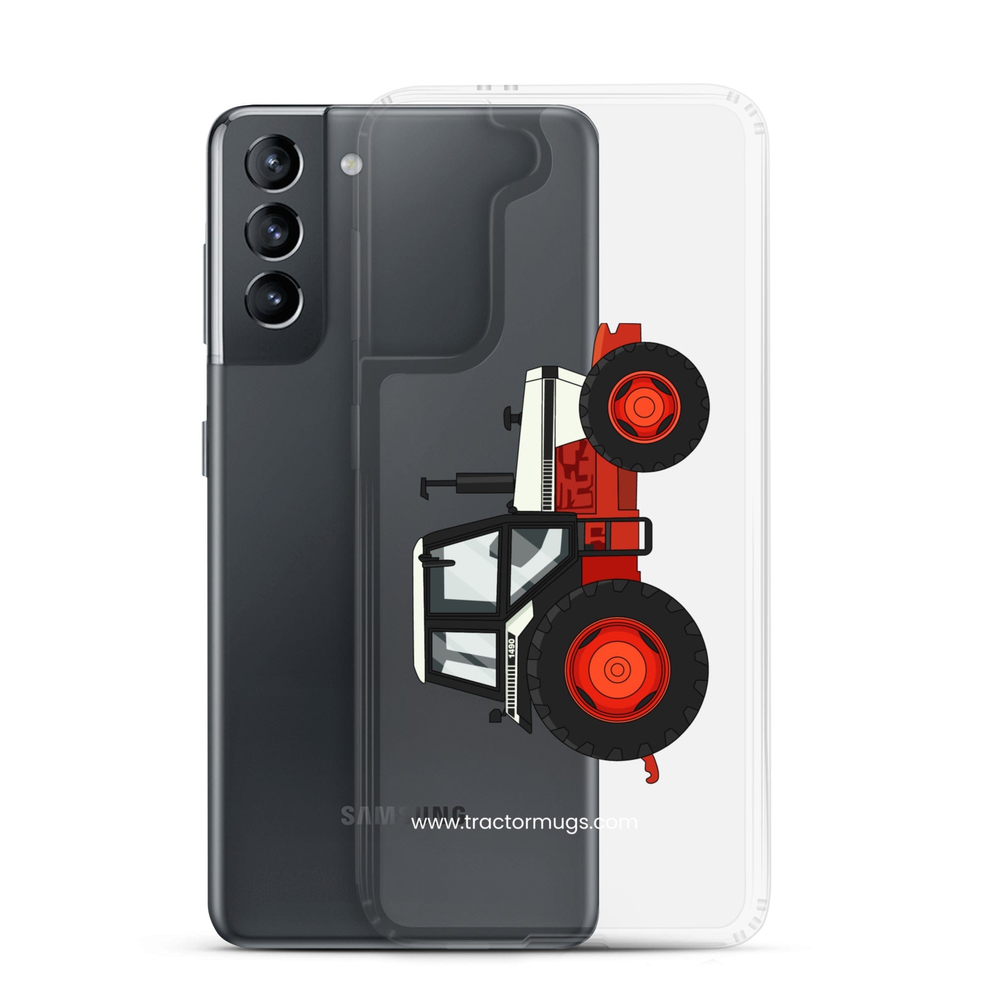 The Tractor Mugs Store David Brown 1490 4WD | Clear Case for Samsung® Quality Farmers Merch