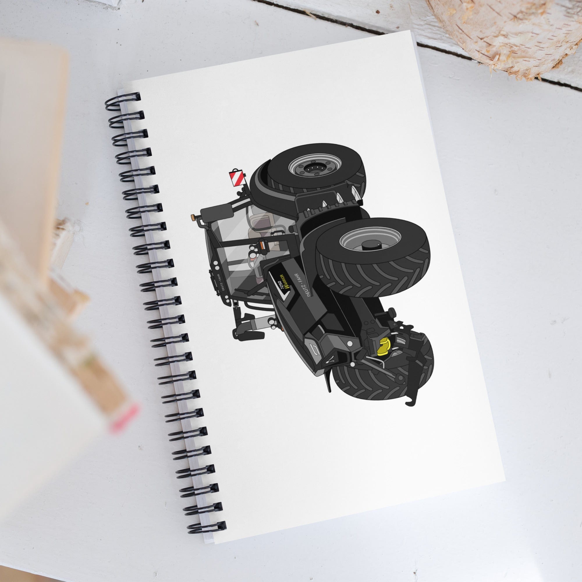 The Tractor Mugs Store Deutz-Fahr 7250 TTV Warrior Edition | Spiral notebook Quality Farmers Merch