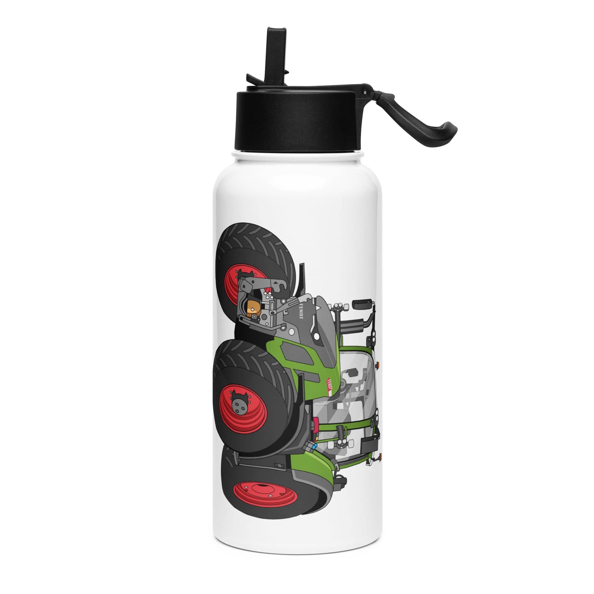 The Tractor Mugs Store Fendt 620 Vario | Stainless steel water bottle with a straw lid Quality Farmers Merch