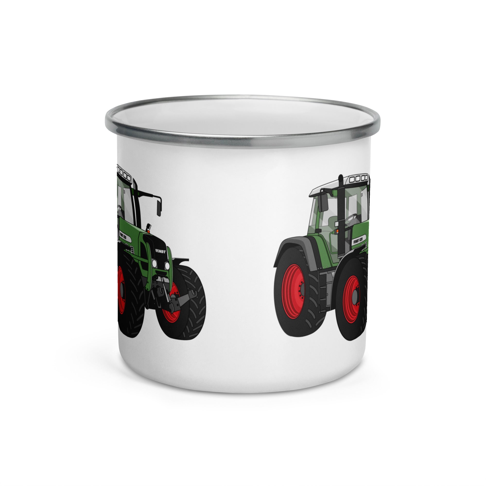 The Tractor Mugs Store Fendt 820 VArio TMS | Enamel Mug Quality Farmers Merch