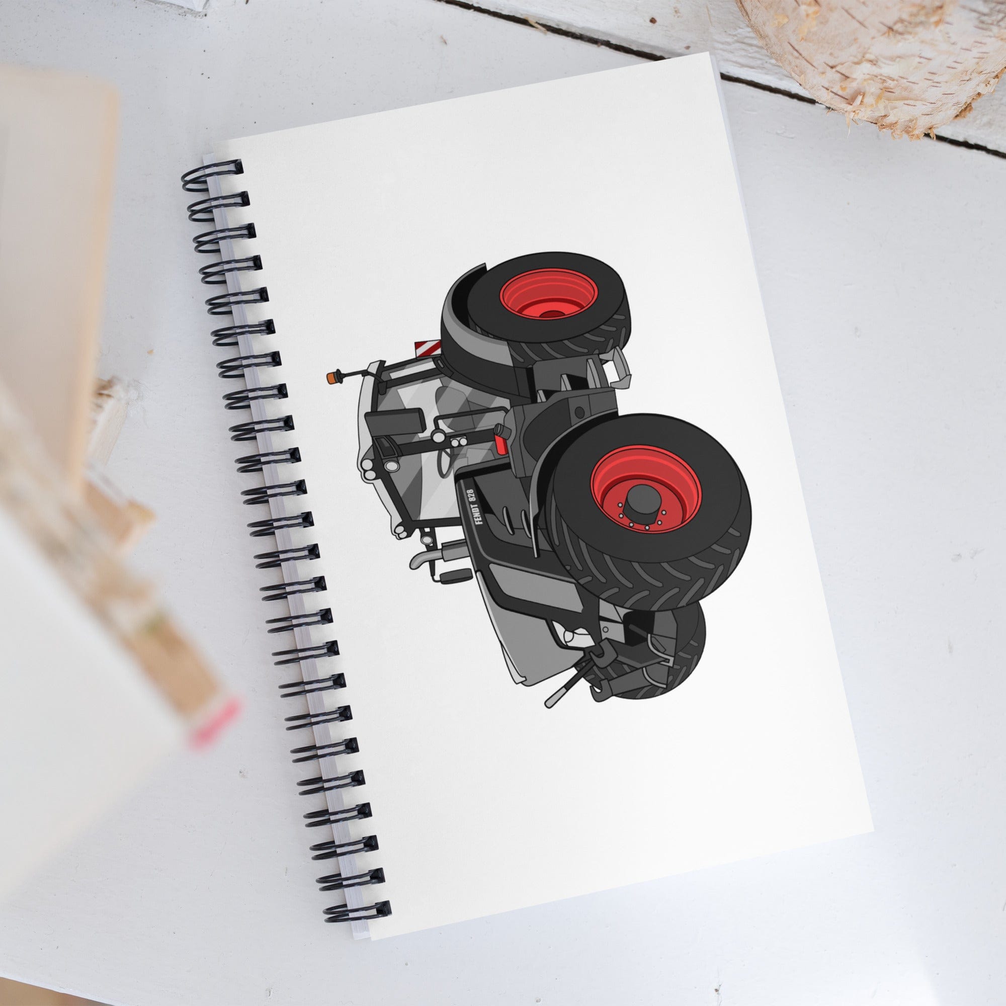 The Tractor Mugs Store Fendt 828 Profi Black Beauty | Spiral notebook Quality Farmers Merch