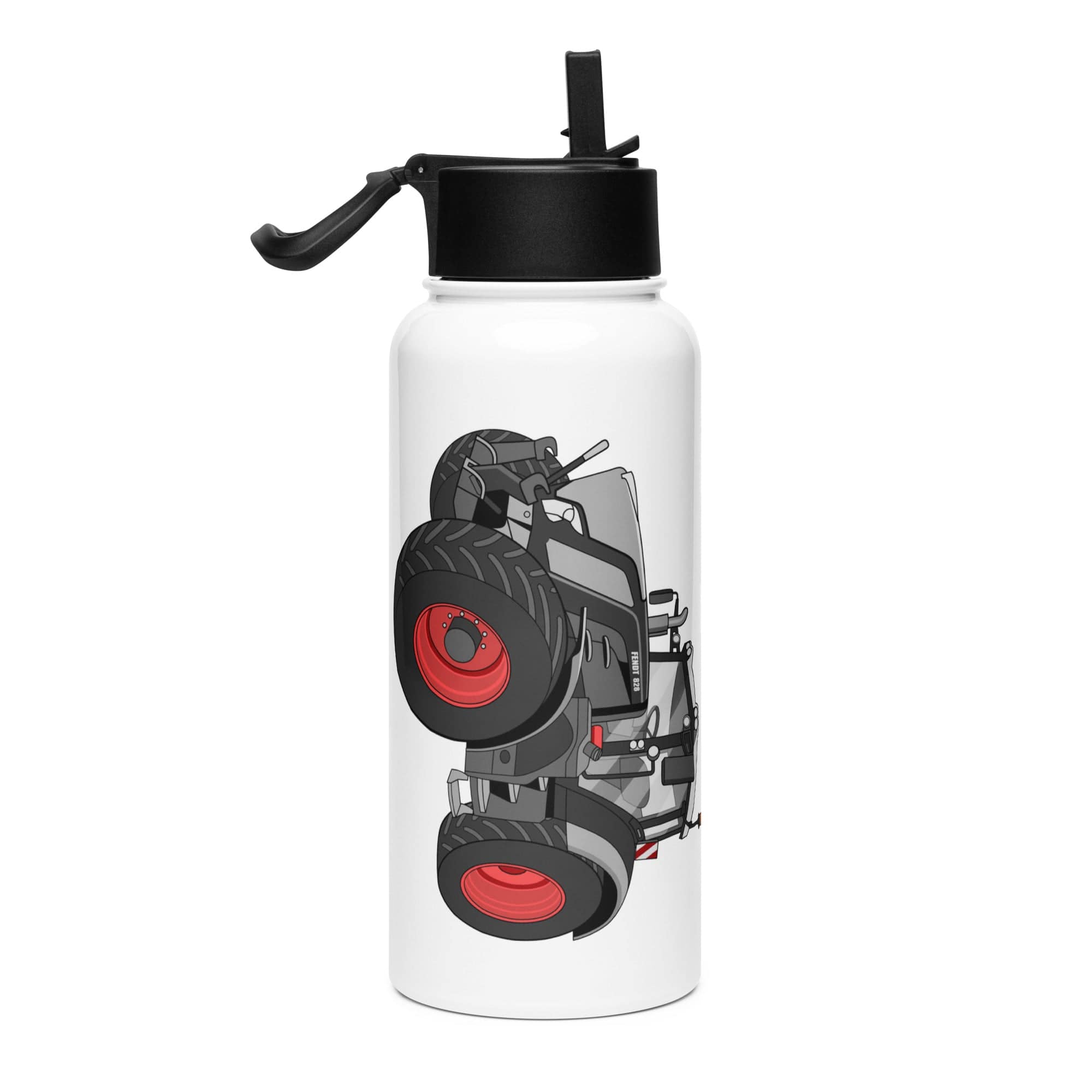 The Tractor Mugs Store Fendt 828 Profi Black Beauty | Stainless Steel Water Bottle Quality Farmers Merch