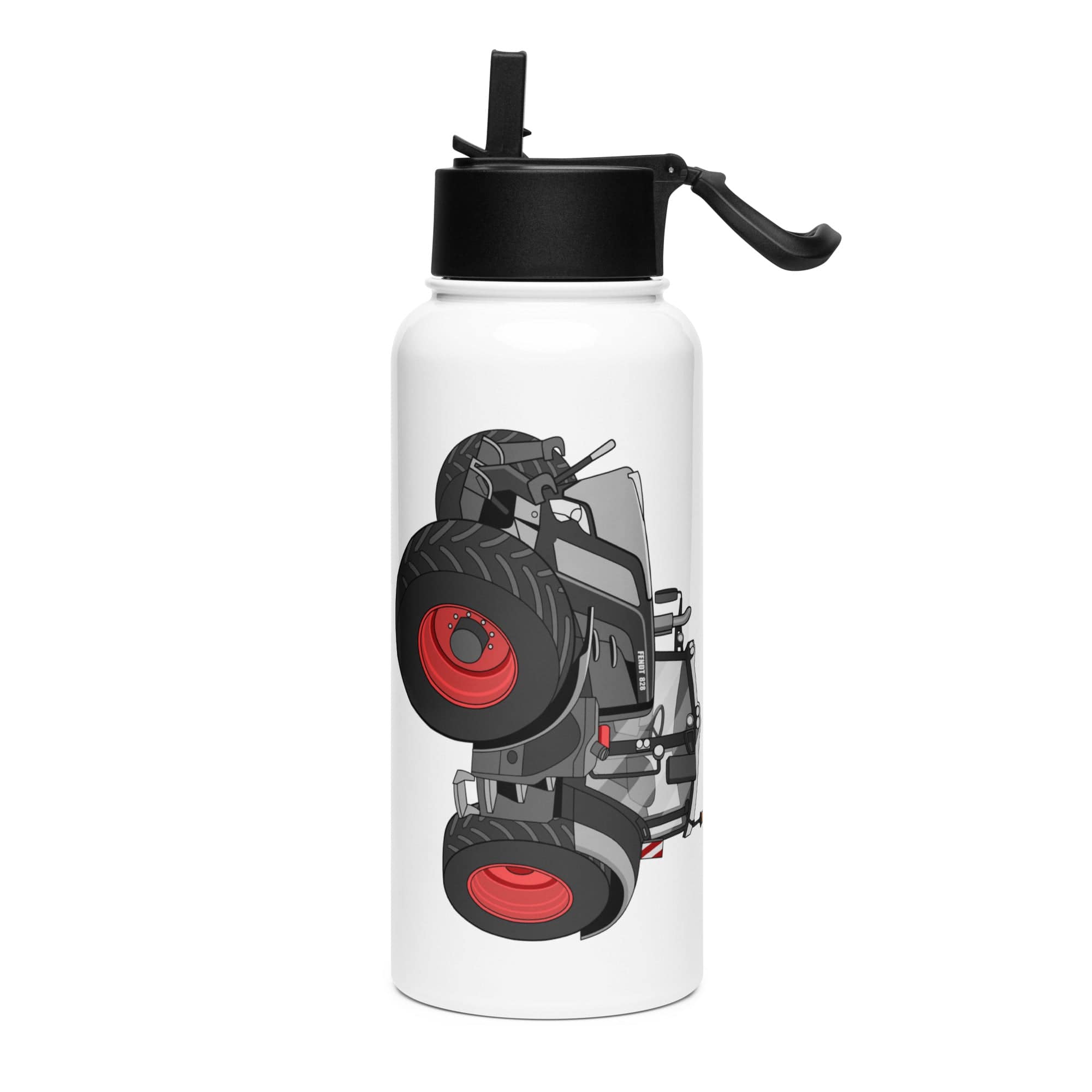 The Tractor Mugs Store Fendt 828 Profi Black Beauty | Stainless Steel Water Bottle Quality Farmers Merch
