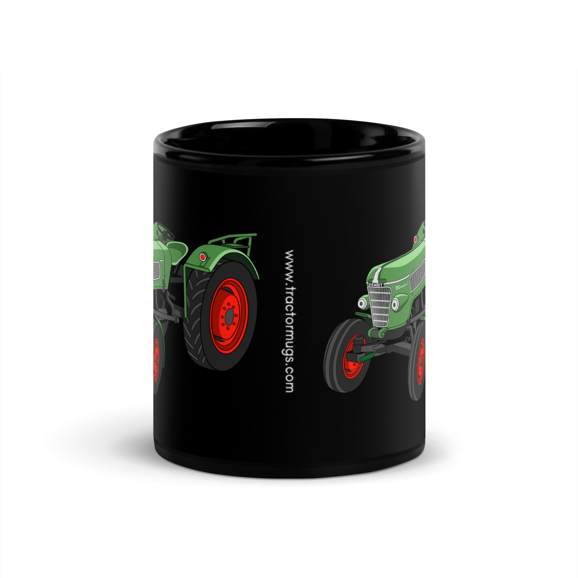 The Tractor Mugs Store Fendt Farmer 2 (1960) | Black Glossy Mug Quality Farmers Merch