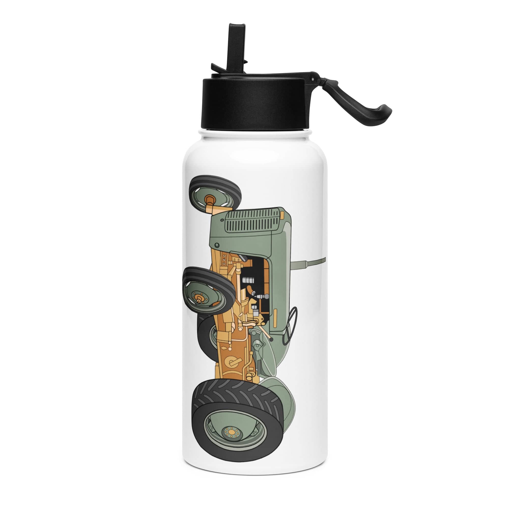 The Tractor Mugs Store Ferguson FE 35 | Stainless steel water bottle with a straw lid Quality Farmers Merch