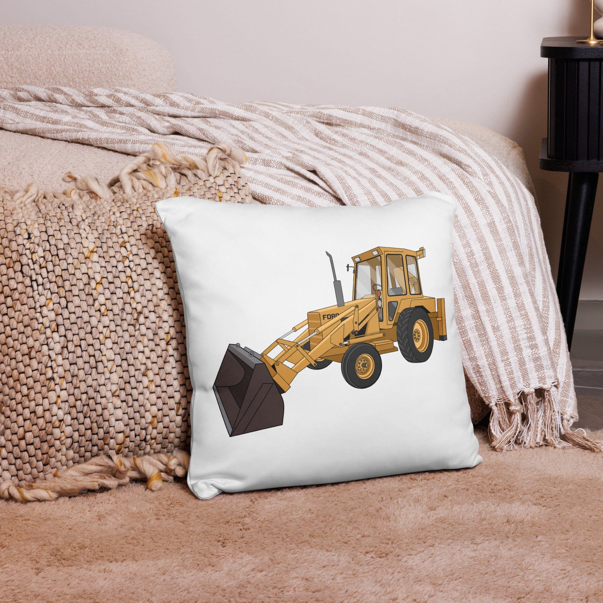 The Tractor Mugs Store Ford 550 Backhoe | Pillow Case Quality Farmers Merch