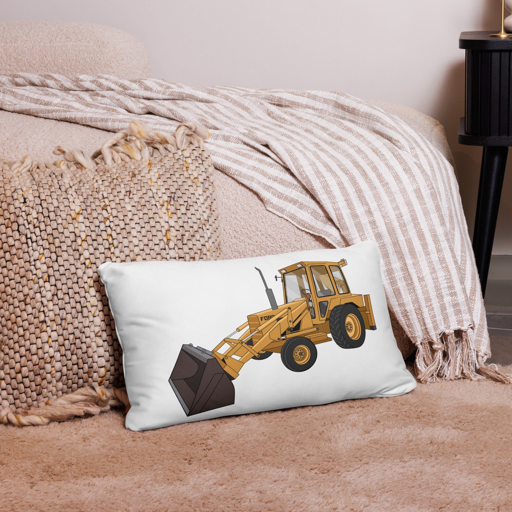 The Tractor Mugs Store Ford 550 Backhoe | Pillow Case Quality Farmers Merch