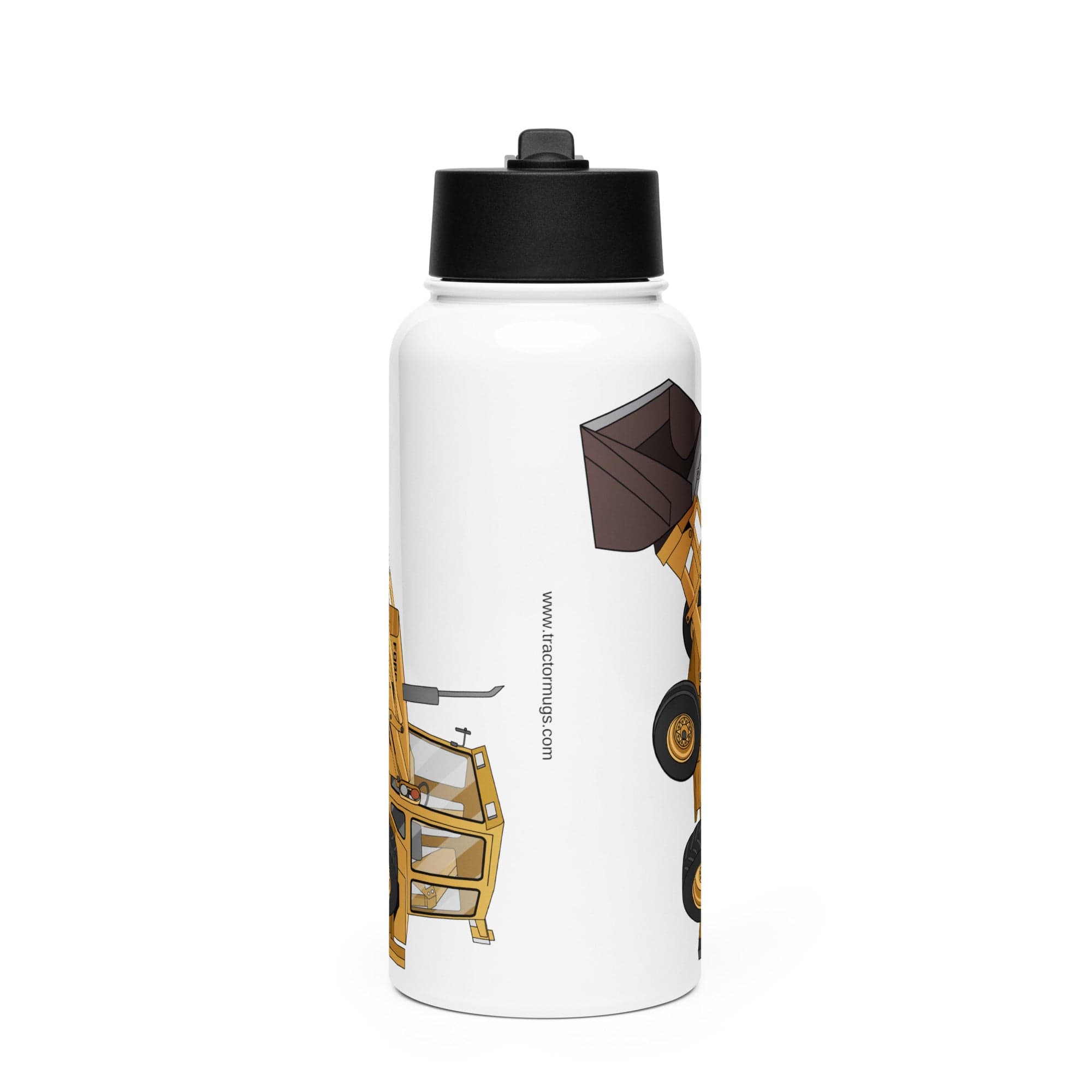 The Tractor Mugs Store Ford 550 Backhoe | Stainless Steel Water Bottle Quality Farmers Merch