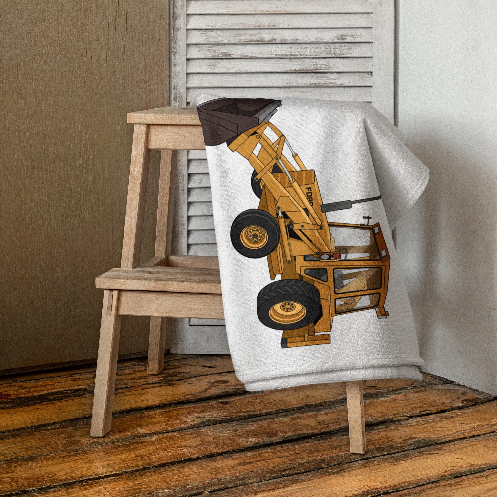 The Tractor Mugs Store Ford 550 Backhoe | Towel Quality Farmers Merch