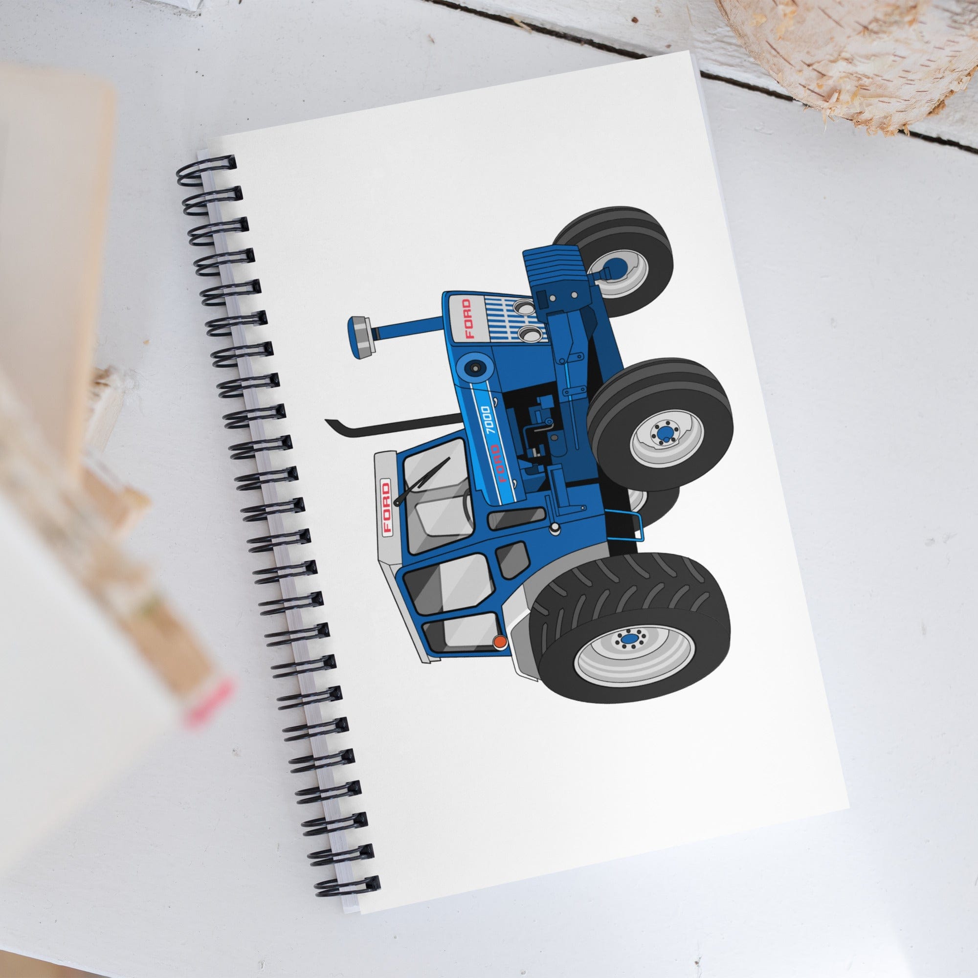 The Tractor Mugs Store Ford 7000 | Spiral notebook Quality Farmers Merch