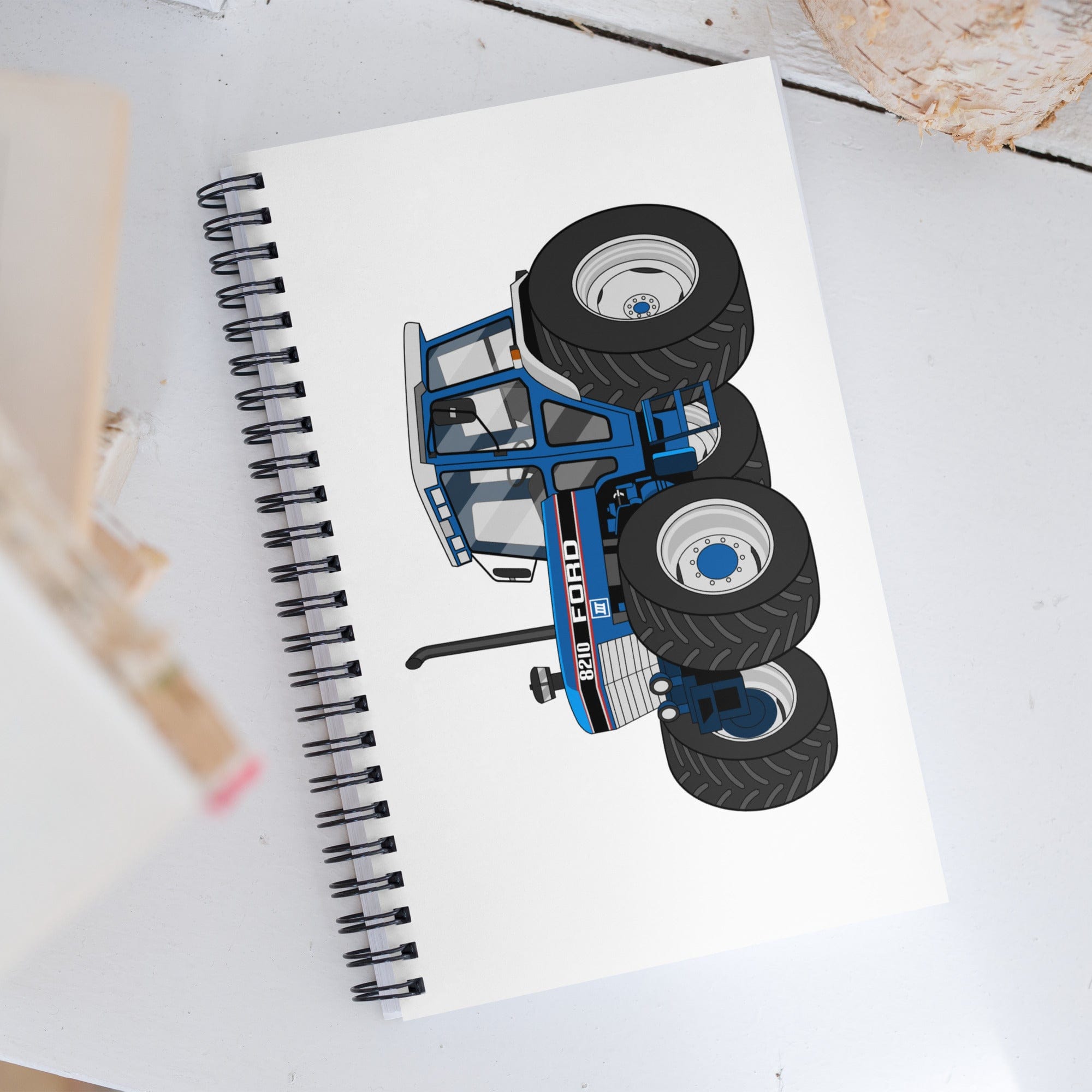 The Tractor Mugs Store Ford 8210 4WD | Spiral notebook Quality Farmers Merch