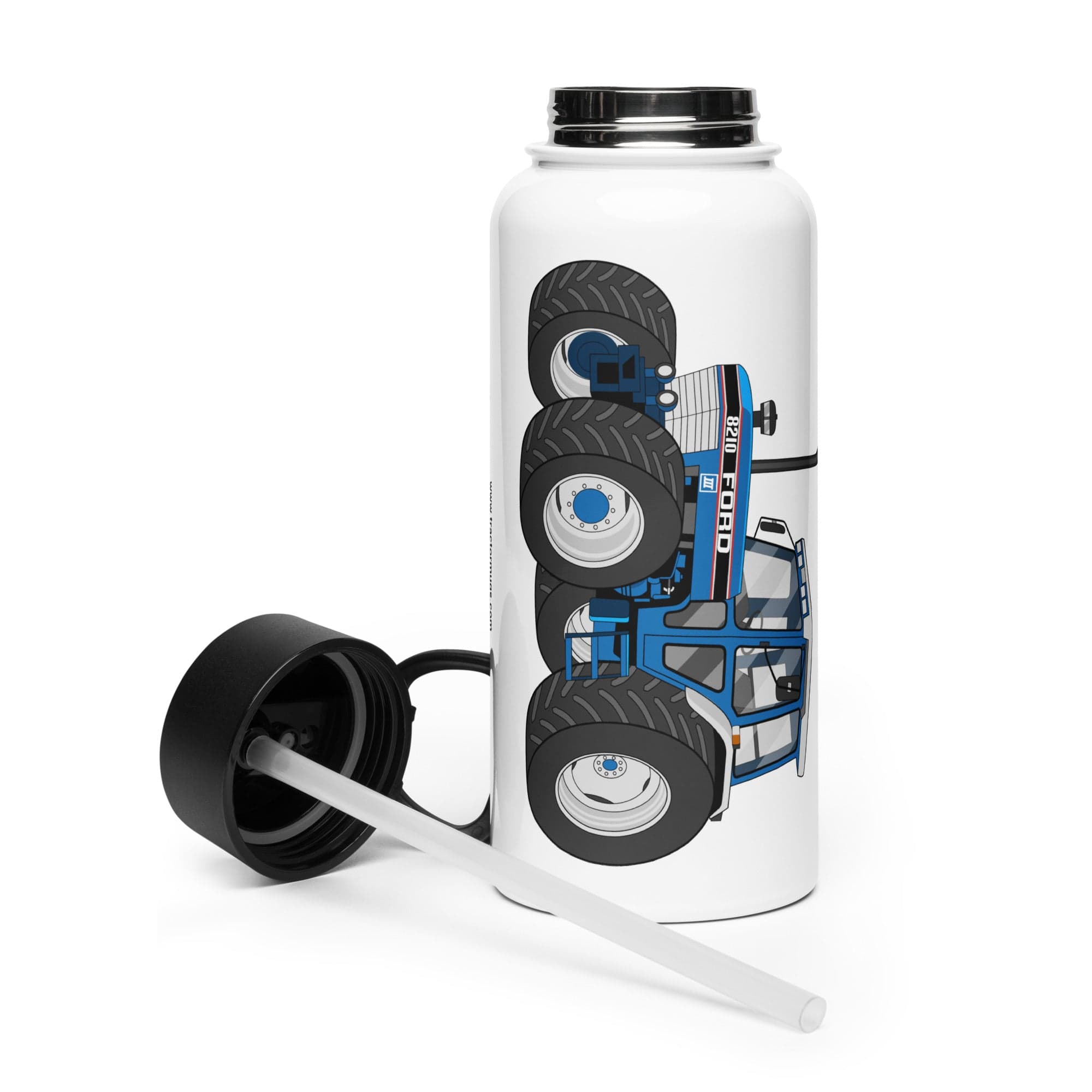 The Tractor Mugs Store Ford 8210 4WD | Stainless Steel Water Bottle Quality Farmers Merch
