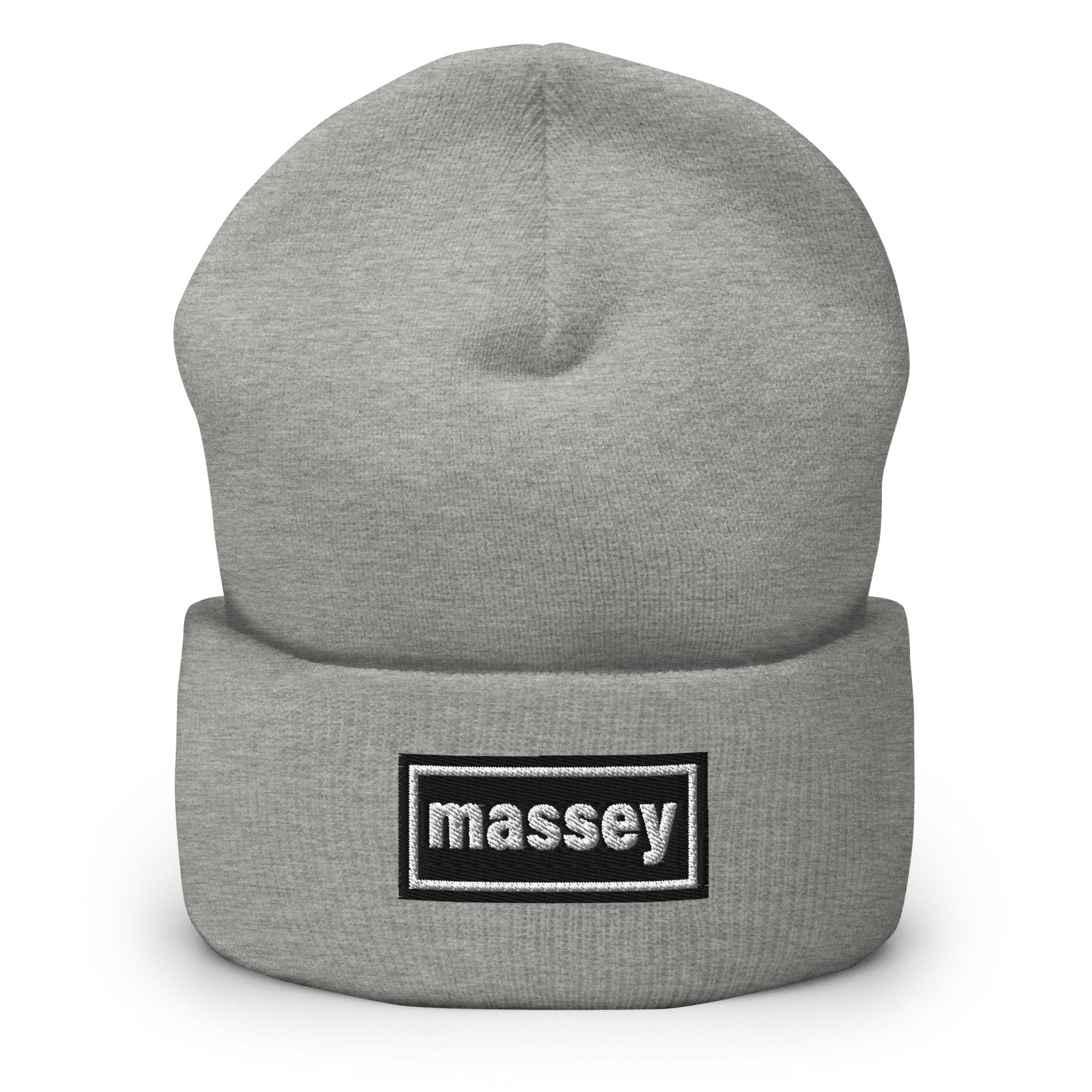 The Tractor Mugs Store Heather Grey OASIS Style 'Massey' | Cuffed Beanie Quality Farmers Merch