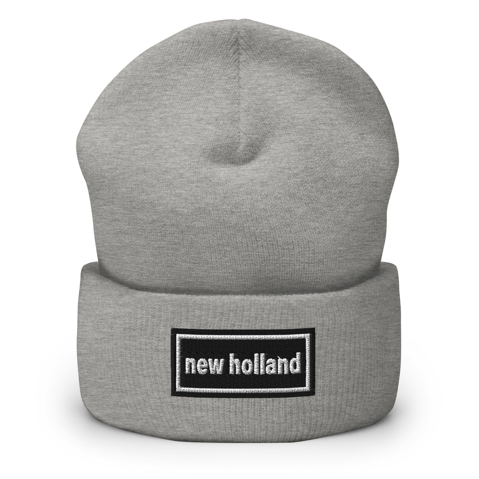 The Tractor Mugs Store Heather Grey OASIS Style 'New Holland" | Cuffed Beanie Quality Farmers Merch