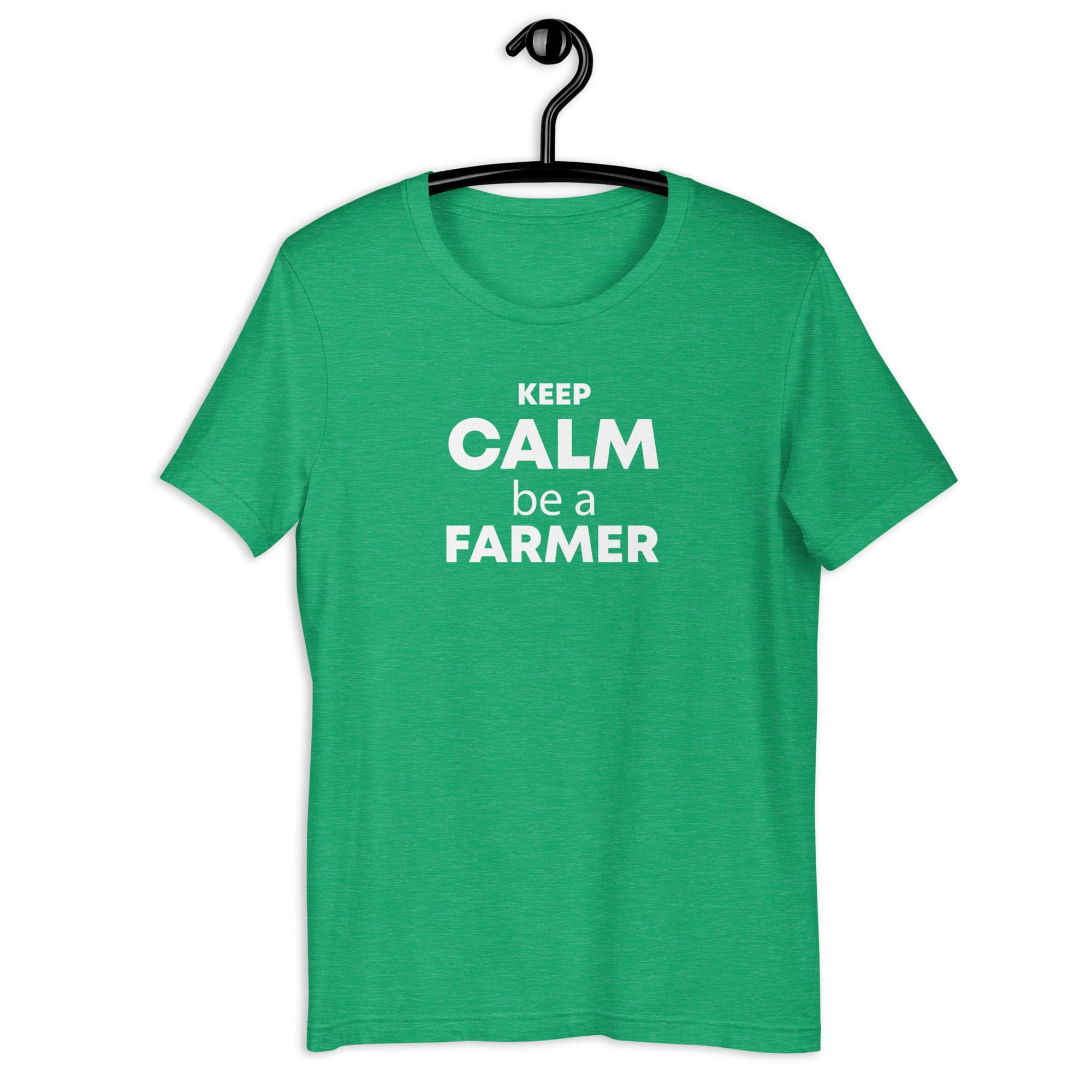 The Tractor Mugs Store Heather Kelly / S Keep Calm. Be a Farmer | Unisex t-shirt Quality Farmers Merch
