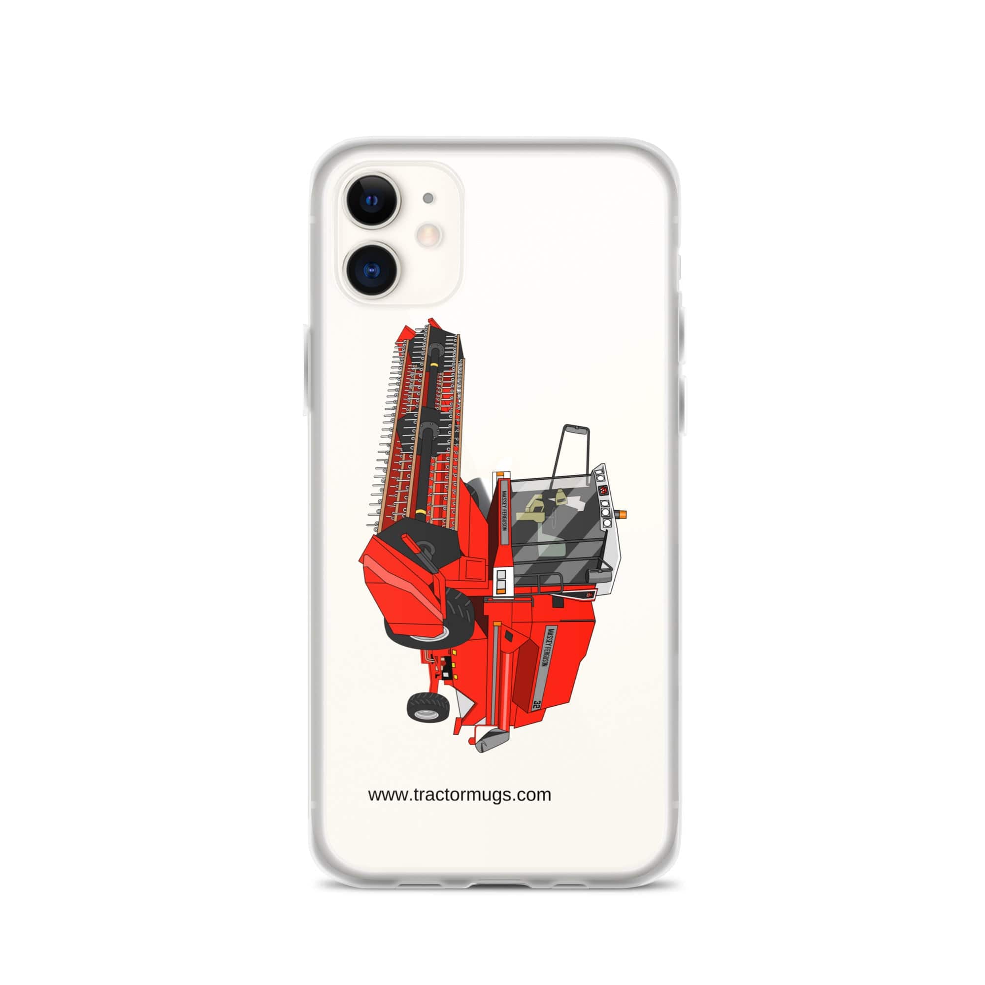 The Tractor Mugs Store iPhone 11 1994 Massey Ferguson 32 Combine Harvester | Clear Case for iPhone® Quality Farmers Merch