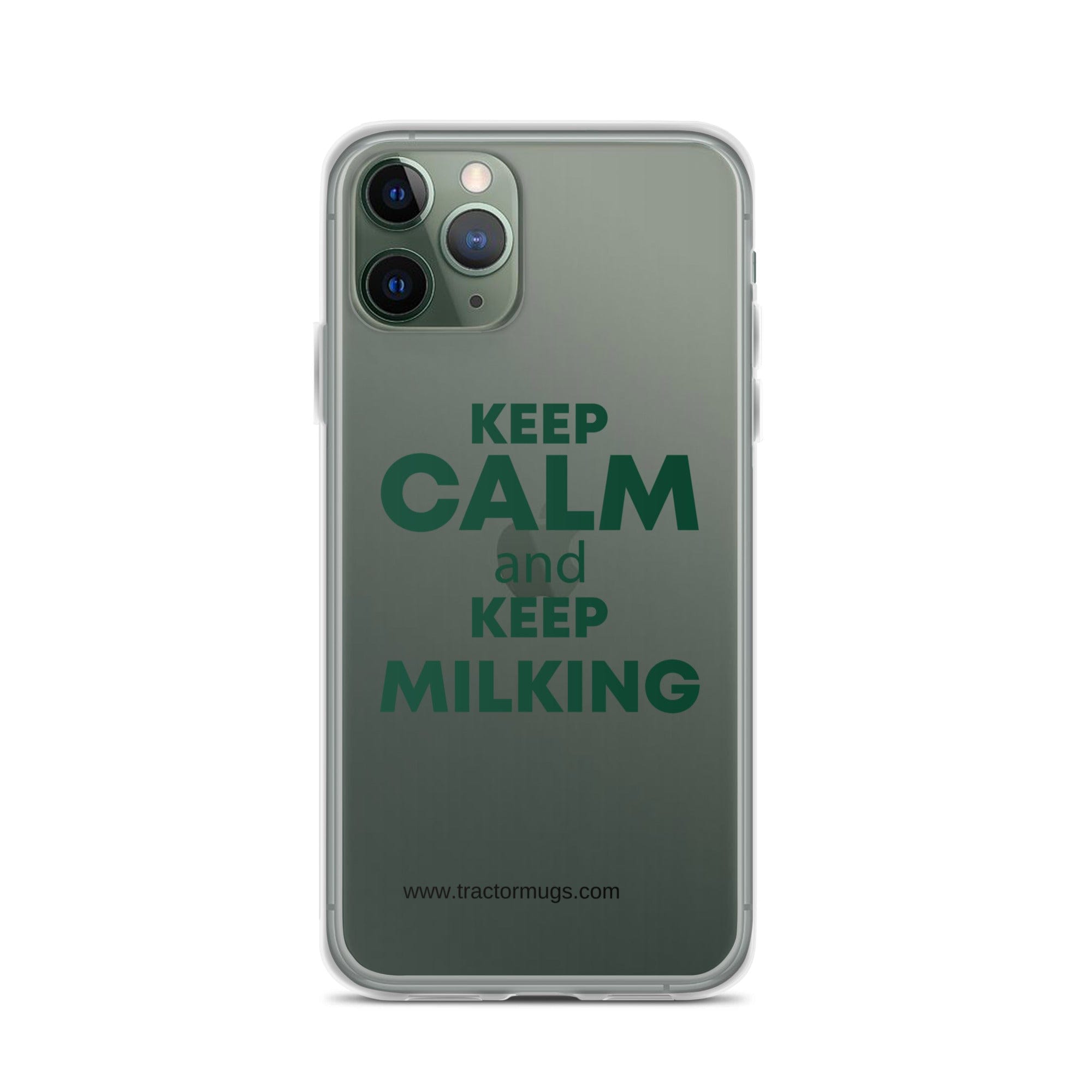 The Tractor Mugs Store iPhone 11 Pro KEEP CALM and KEEP MILKING | Clear Case for iPhone® Quality Farmers Merch