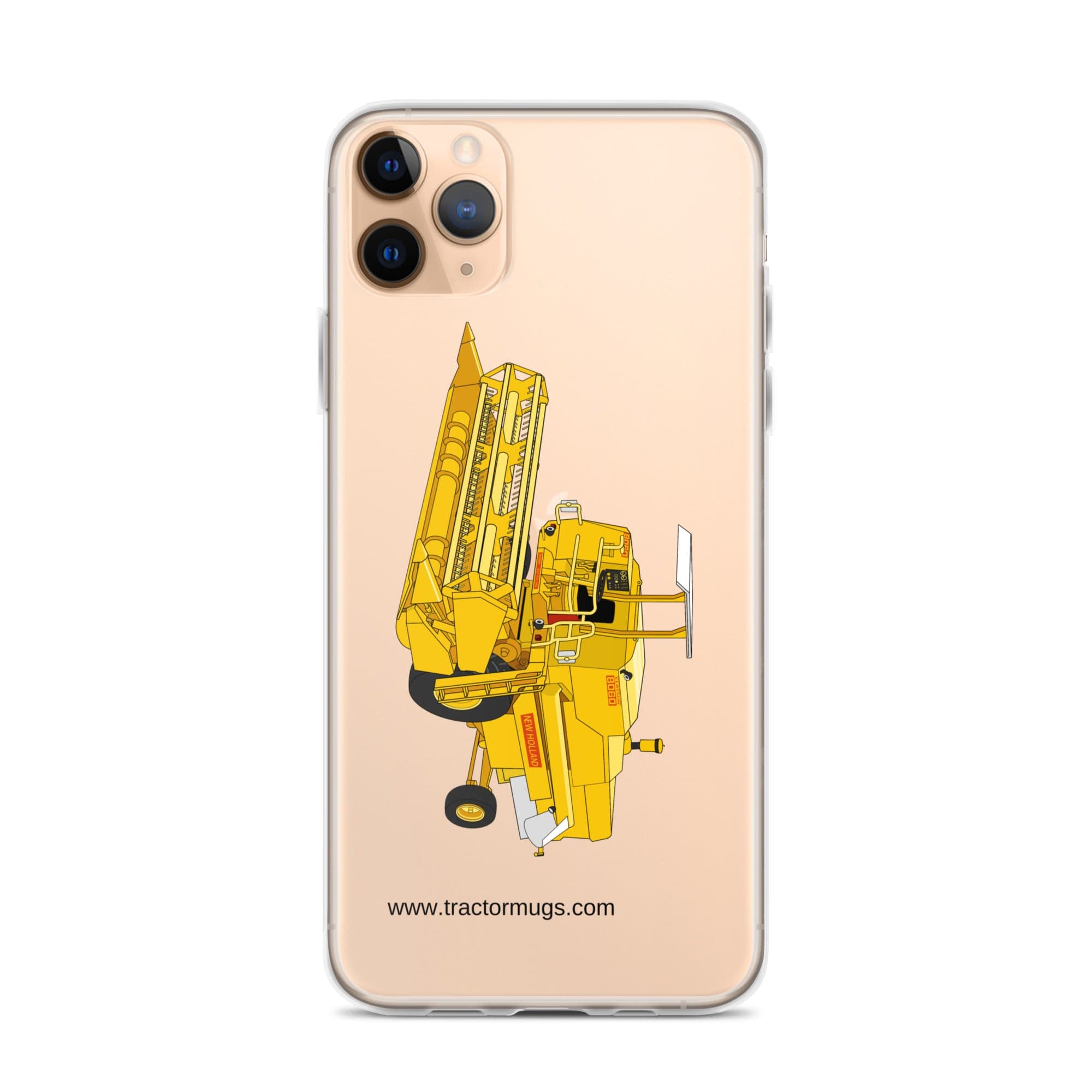 The Tractor Mugs Store iPhone 11 Pro Max Clayson 8060 Combine Harvester | Clear Case for iPhone® Quality Farmers Merch