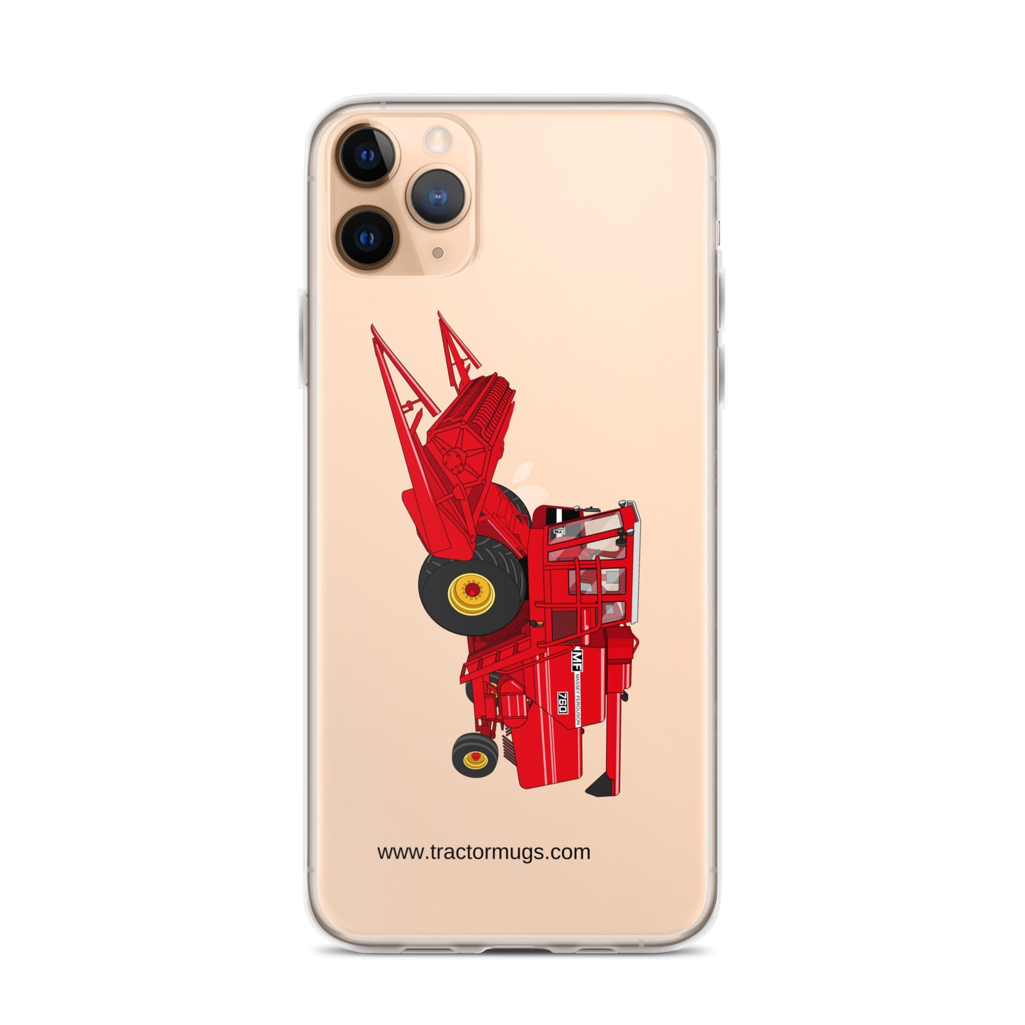 The Tractor Mugs Store iPhone 11 Pro Max Massey 760 Combine Harvester | Clear Case for iPhone® Quality Farmers Merch