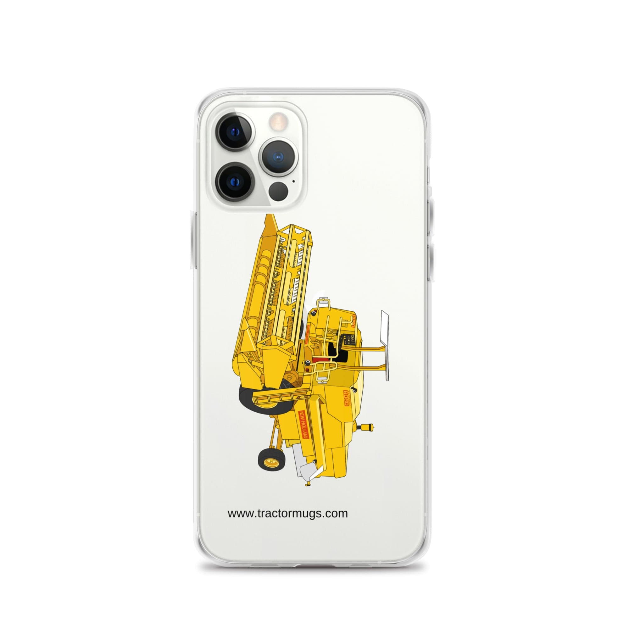 The Tractor Mugs Store iPhone 12 Pro Clayson 8060 Combine Harvester | Clear Case for iPhone® Quality Farmers Merch