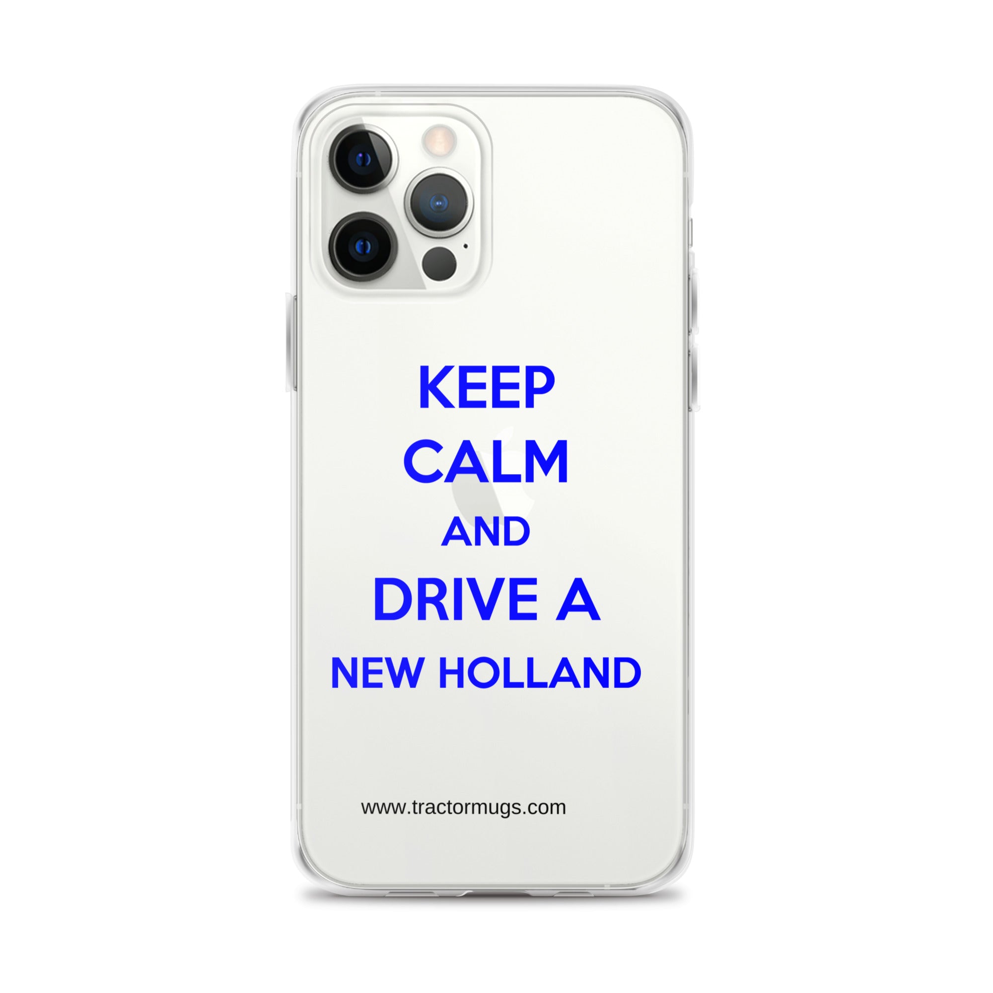 The Tractor Mugs Store iPhone 12 Pro Max Keep Calm New Holland | Clear Case for iPhone® Quality Farmers Merch