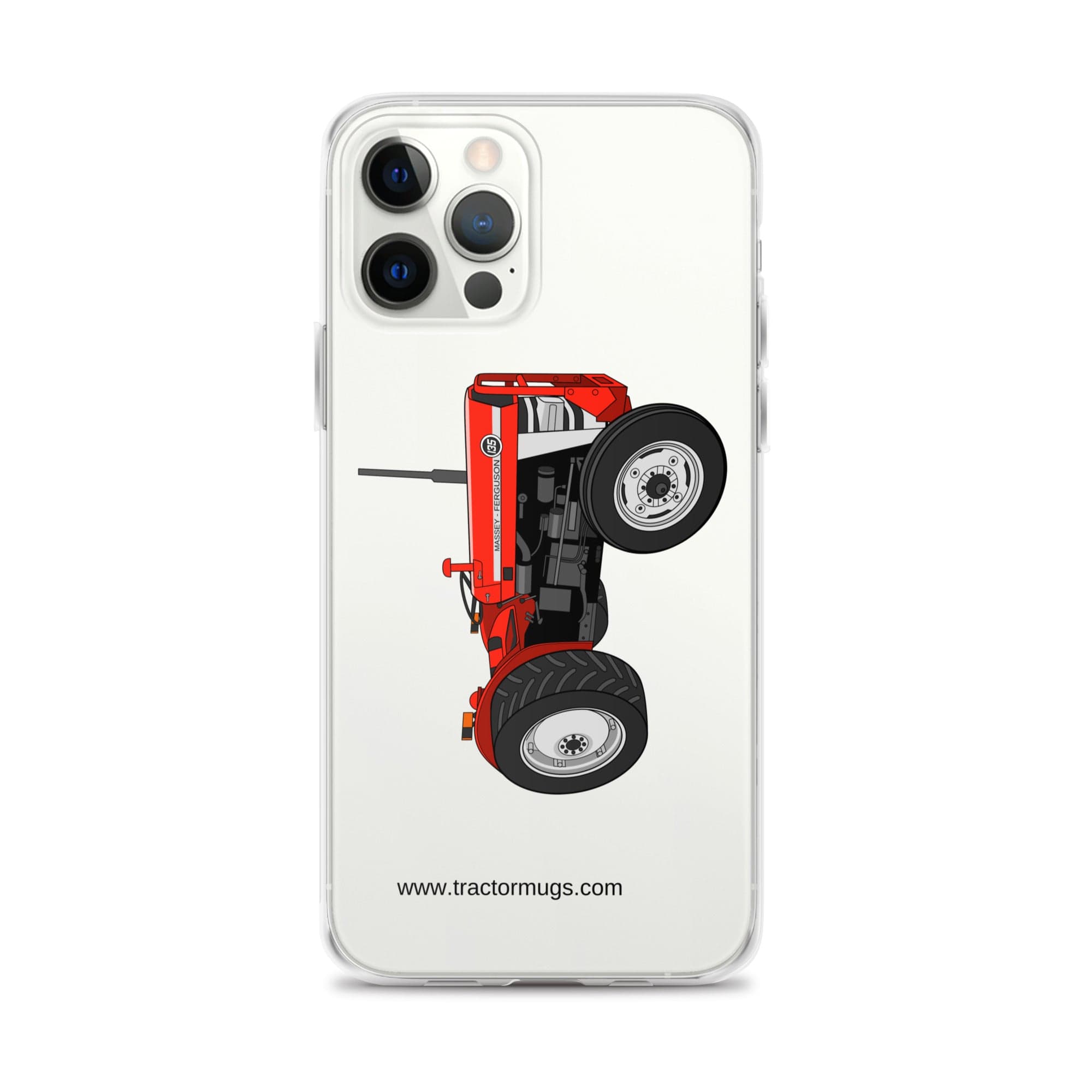 The Tractor Mugs Store iPhone 12 Pro Max Massey Ferguson 135 with cab | Clear Case for iPhone® Quality Farmers Merch