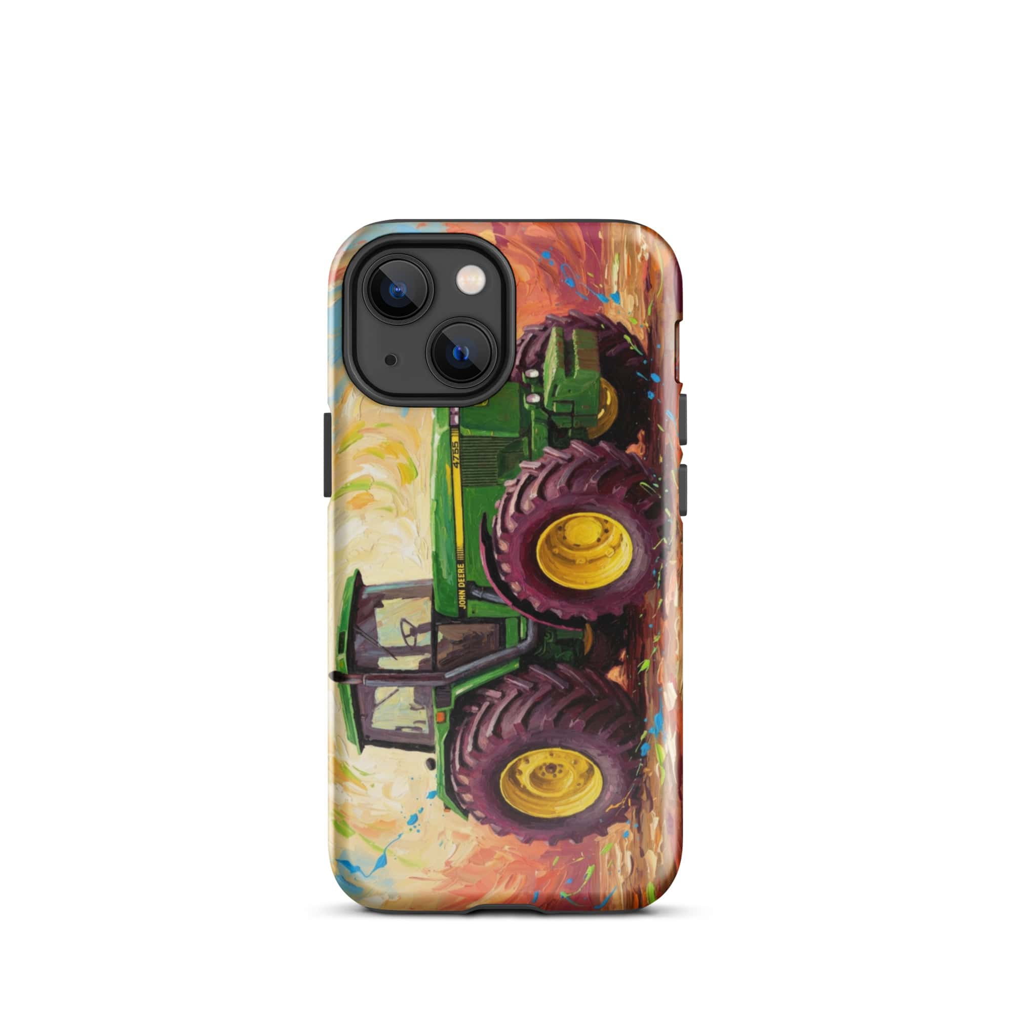 The Tractor Mugs Store iPhone 13 mini John Deere 4755 Splash Art | Tough Case for iPhone® Quality Farmers Merch