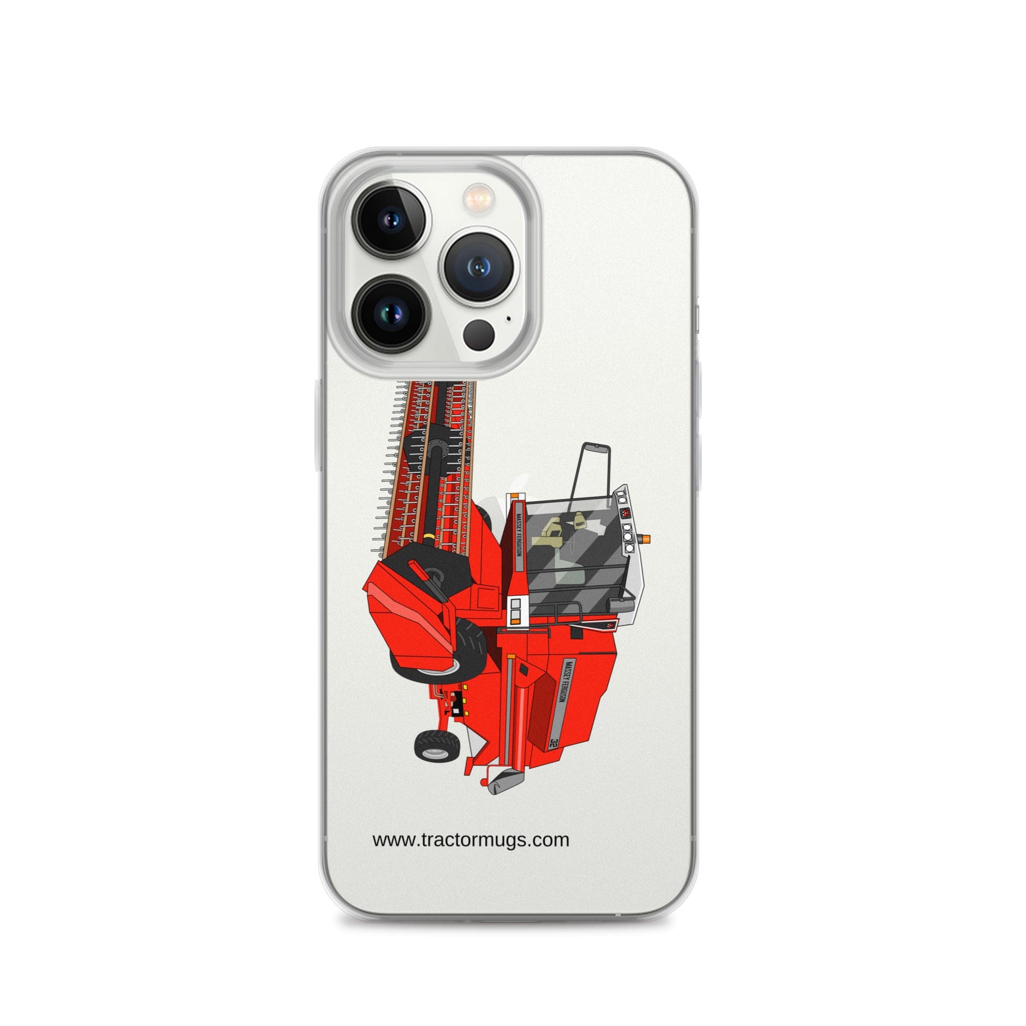 The Tractor Mugs Store iPhone 13 Pro 1994 Massey Ferguson 32 Combine Harvester | Clear Case for iPhone® Quality Farmers Merch