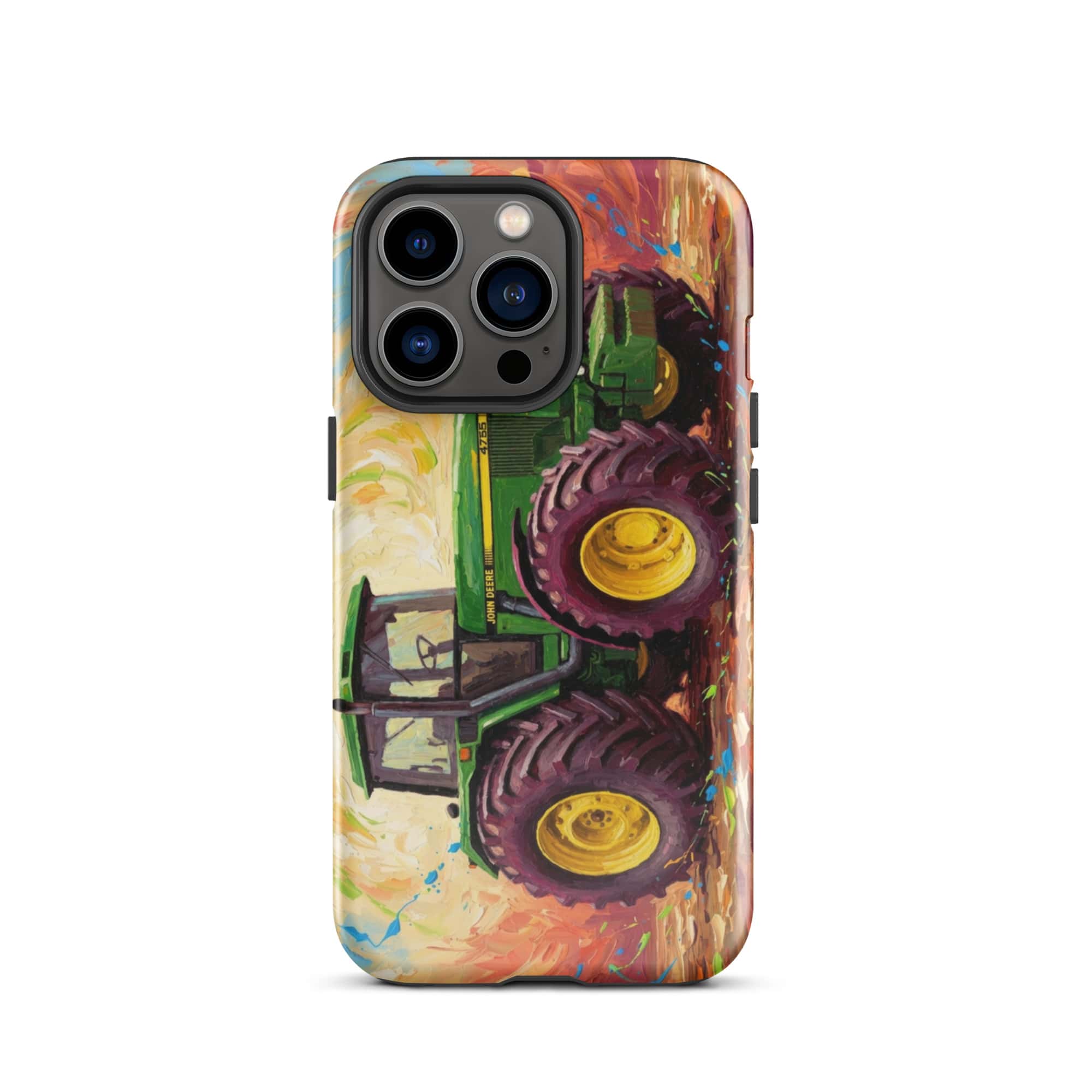 The Tractor Mugs Store iPhone 13 Pro John Deere 4755 Splash Art | Tough Case for iPhone® Quality Farmers Merch